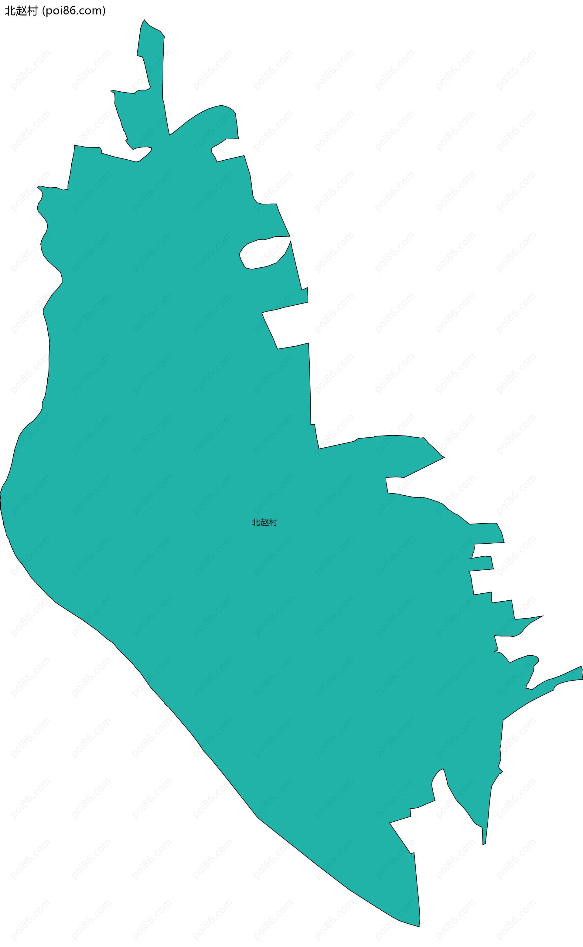 北赵村边界地图