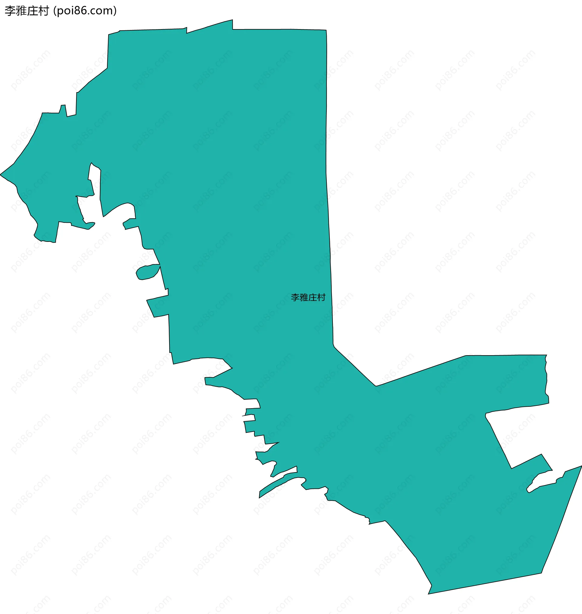 李雅庄村边界地图