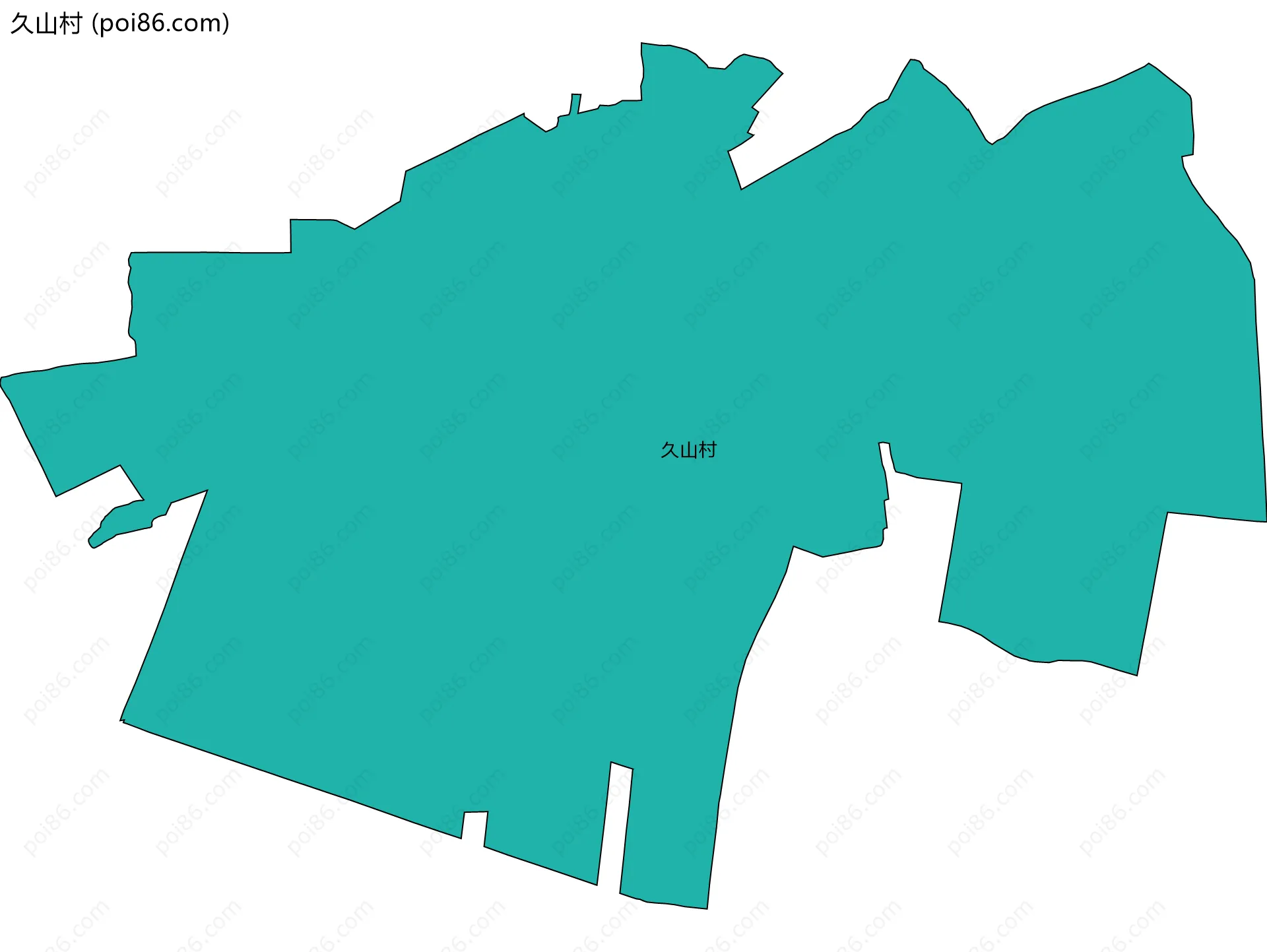 久山村边界地图