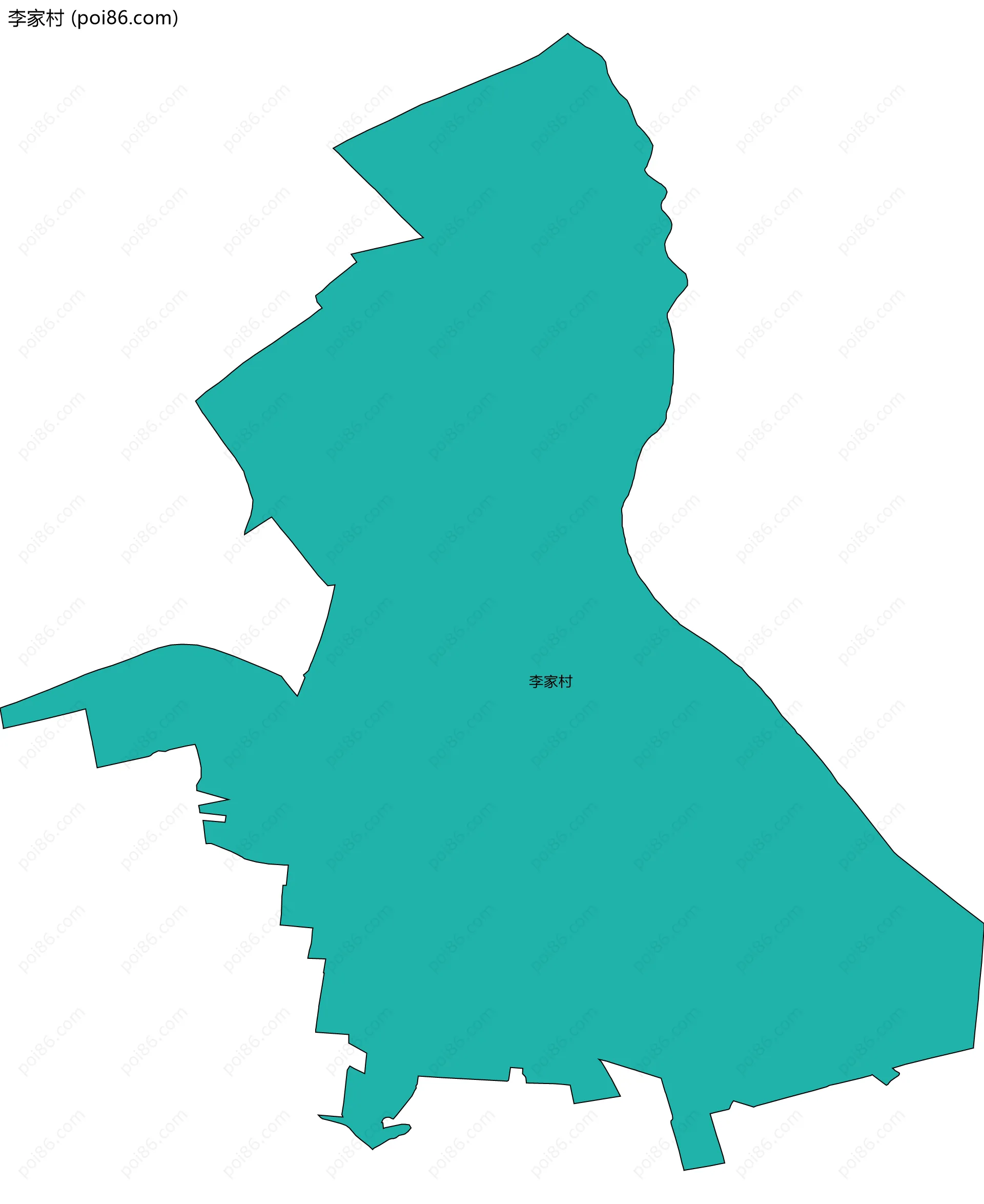 李家村边界地图