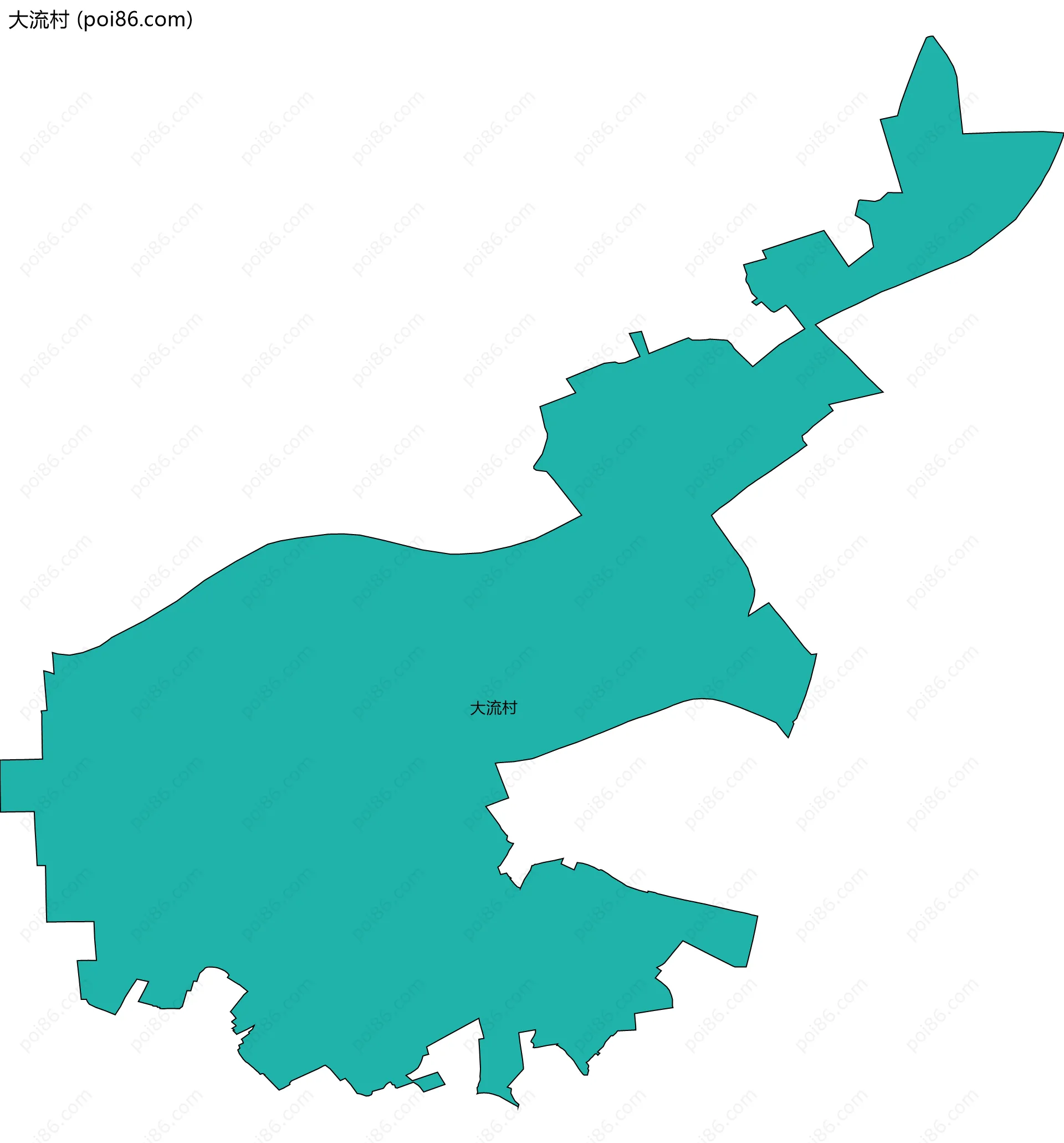 大流村边界地图