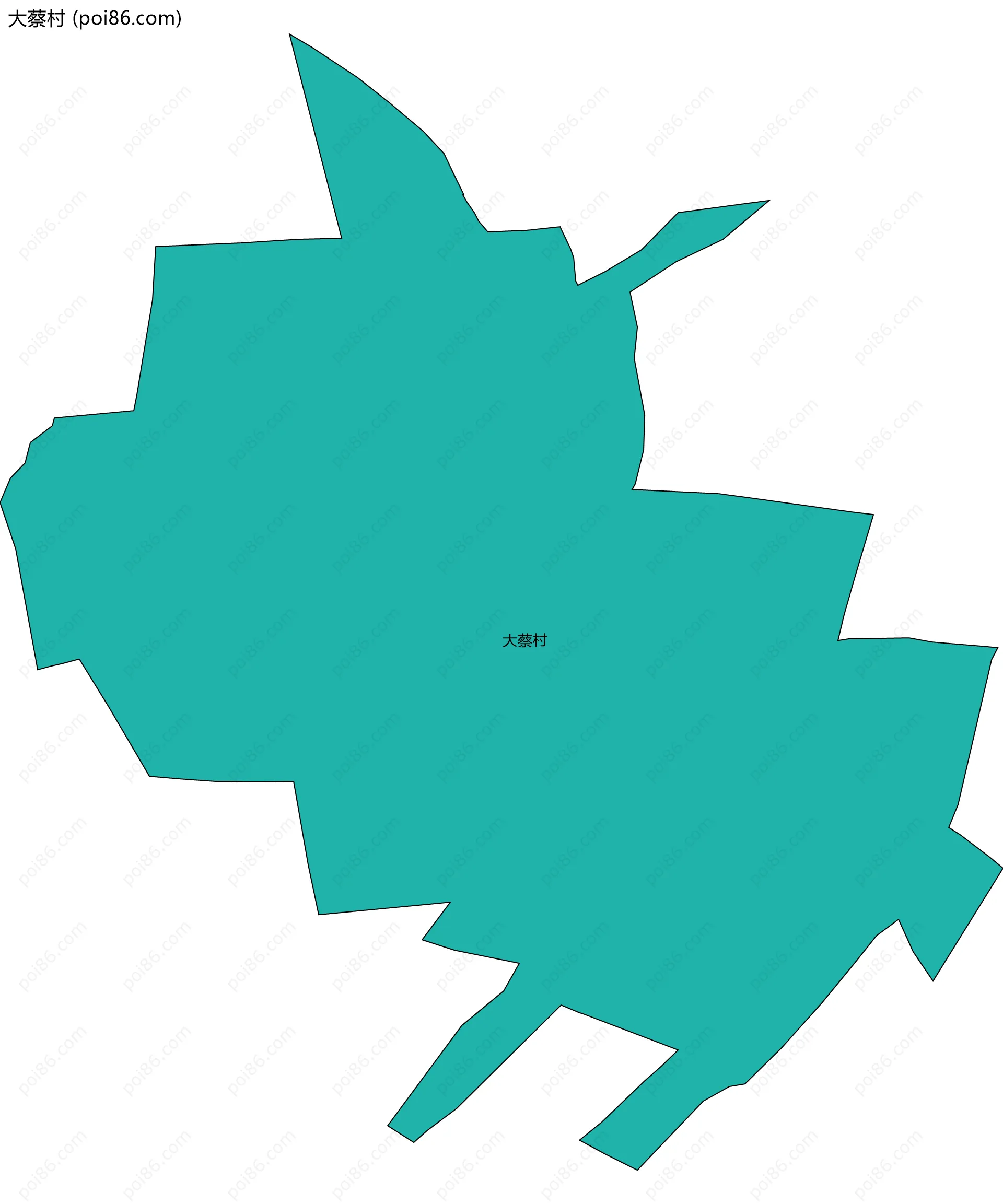 大蔡村边界地图