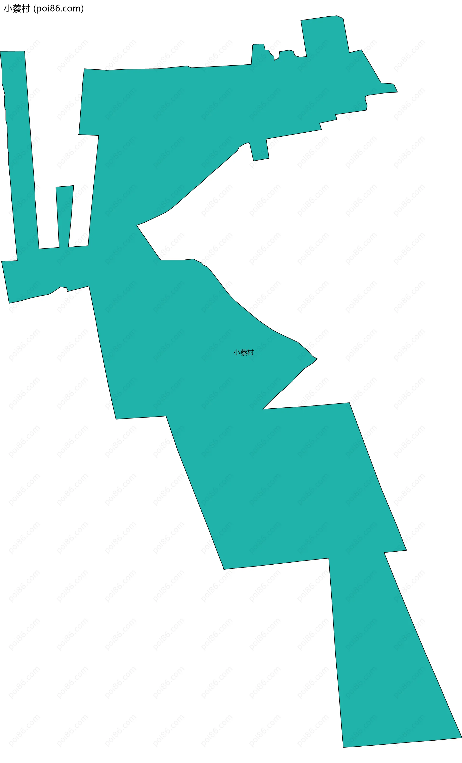 小蔡村边界地图