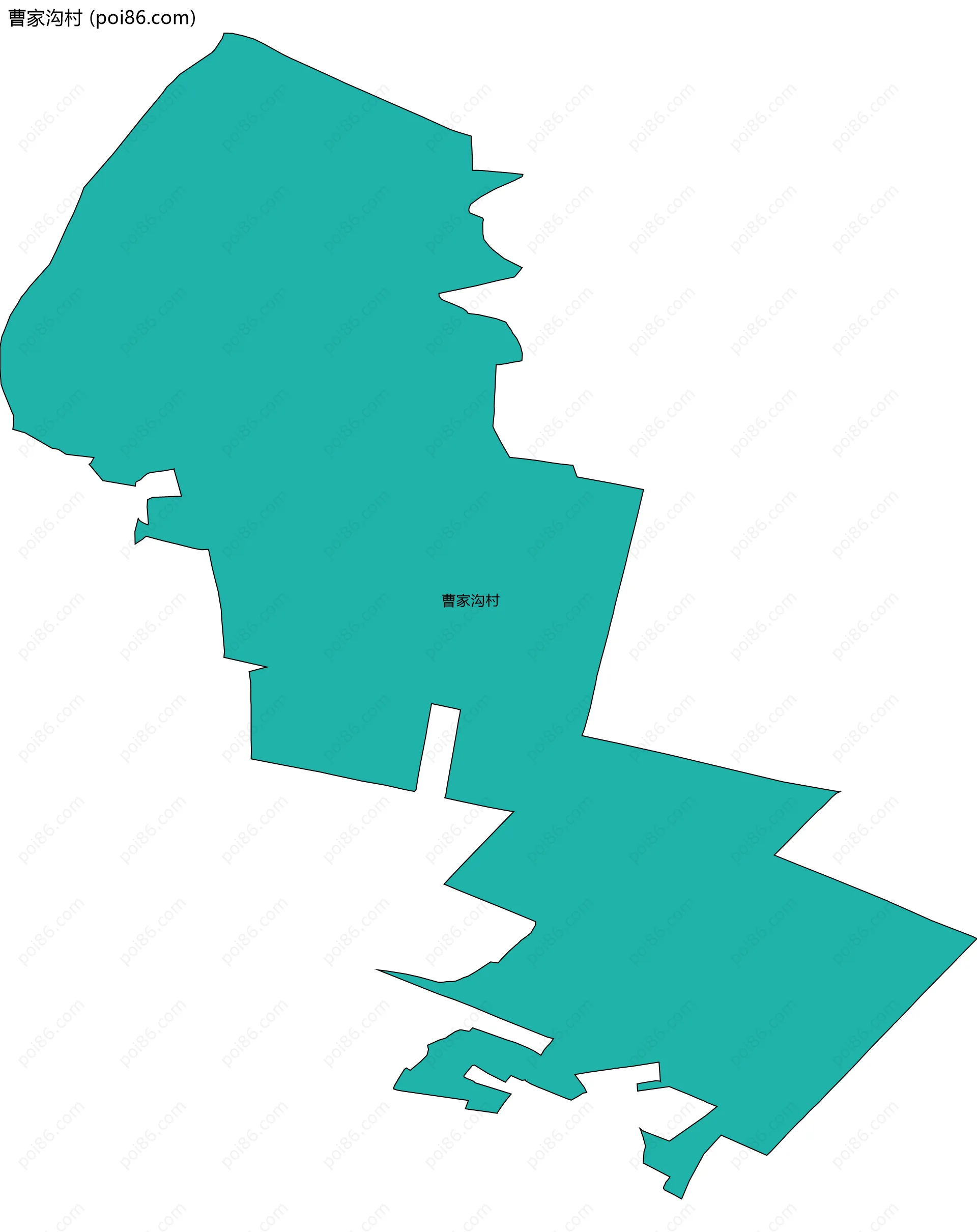 曹家沟村边界地图