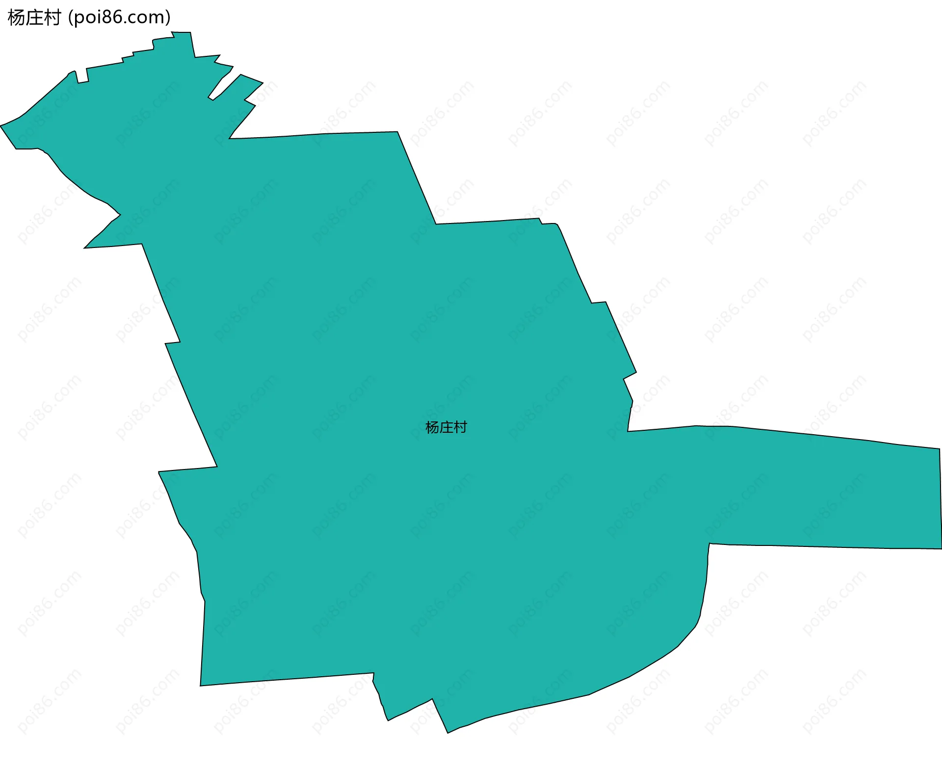 杨庄村边界地图