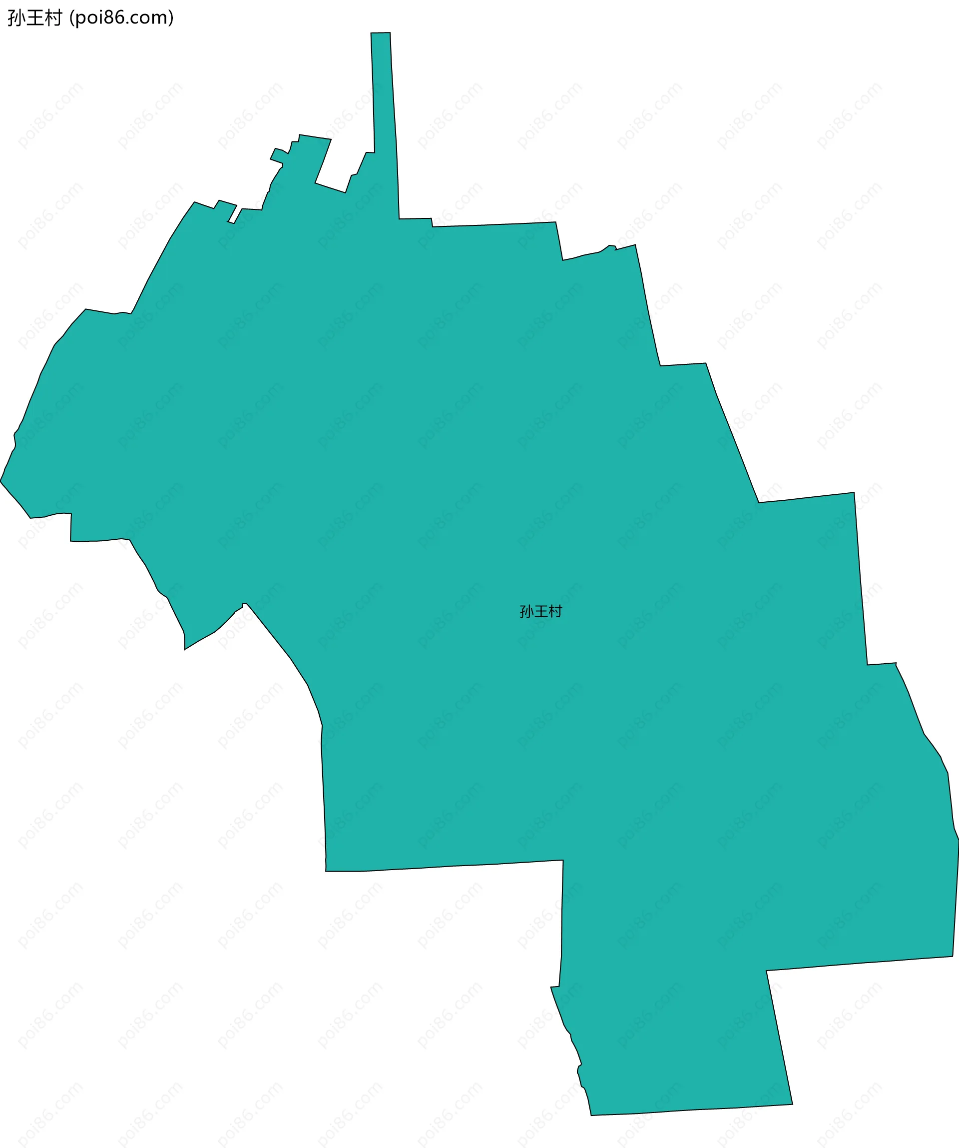 孙王村边界地图