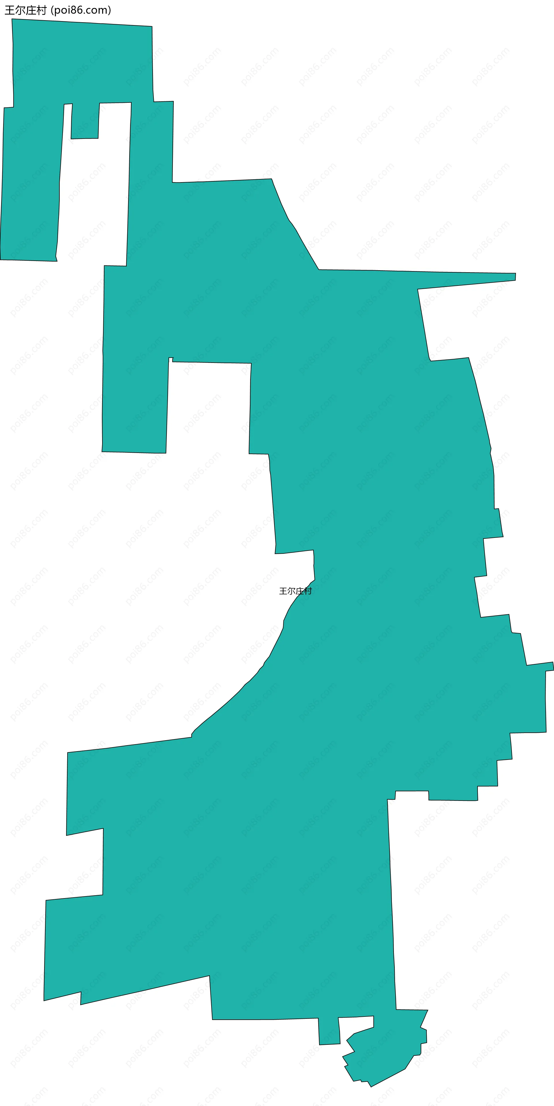 王尔庄村边界地图