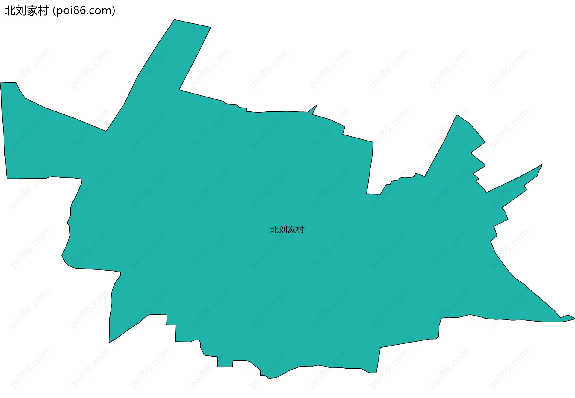 北刘家村边界地图