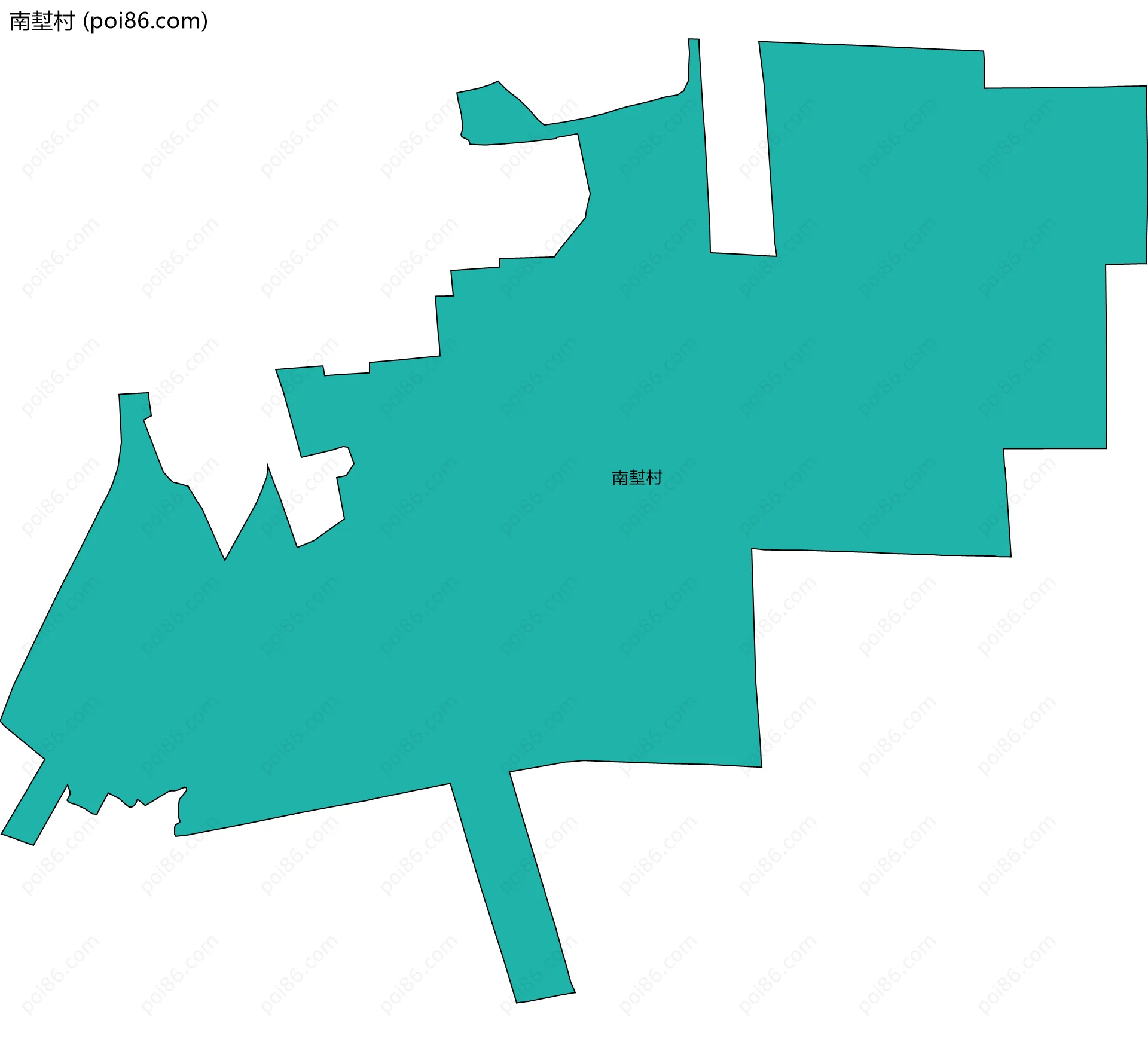 南堼村边界地图