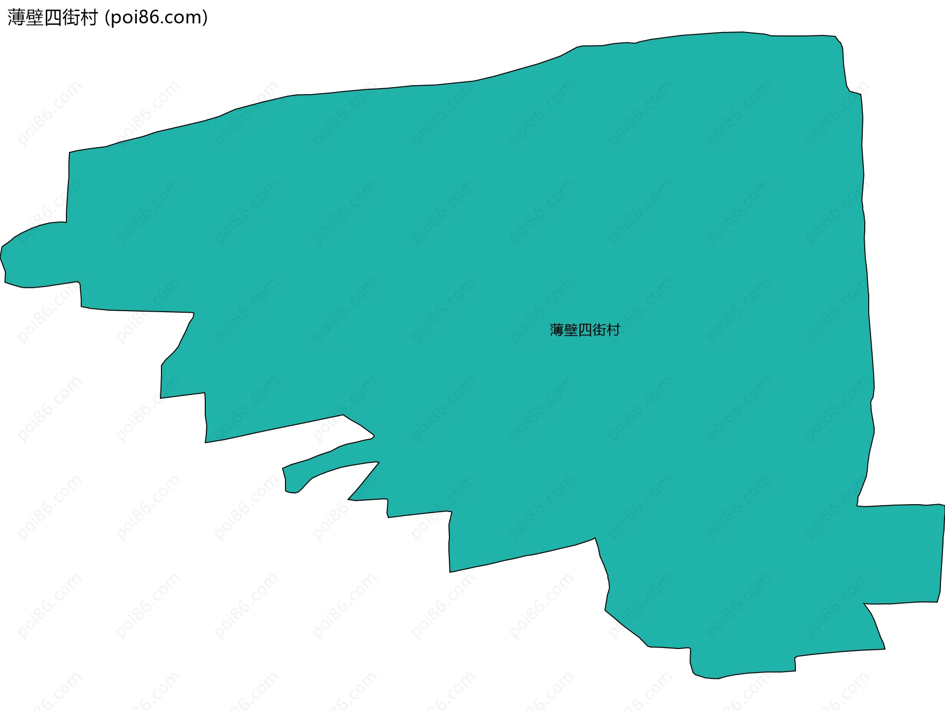 薄壁四街村边界地图