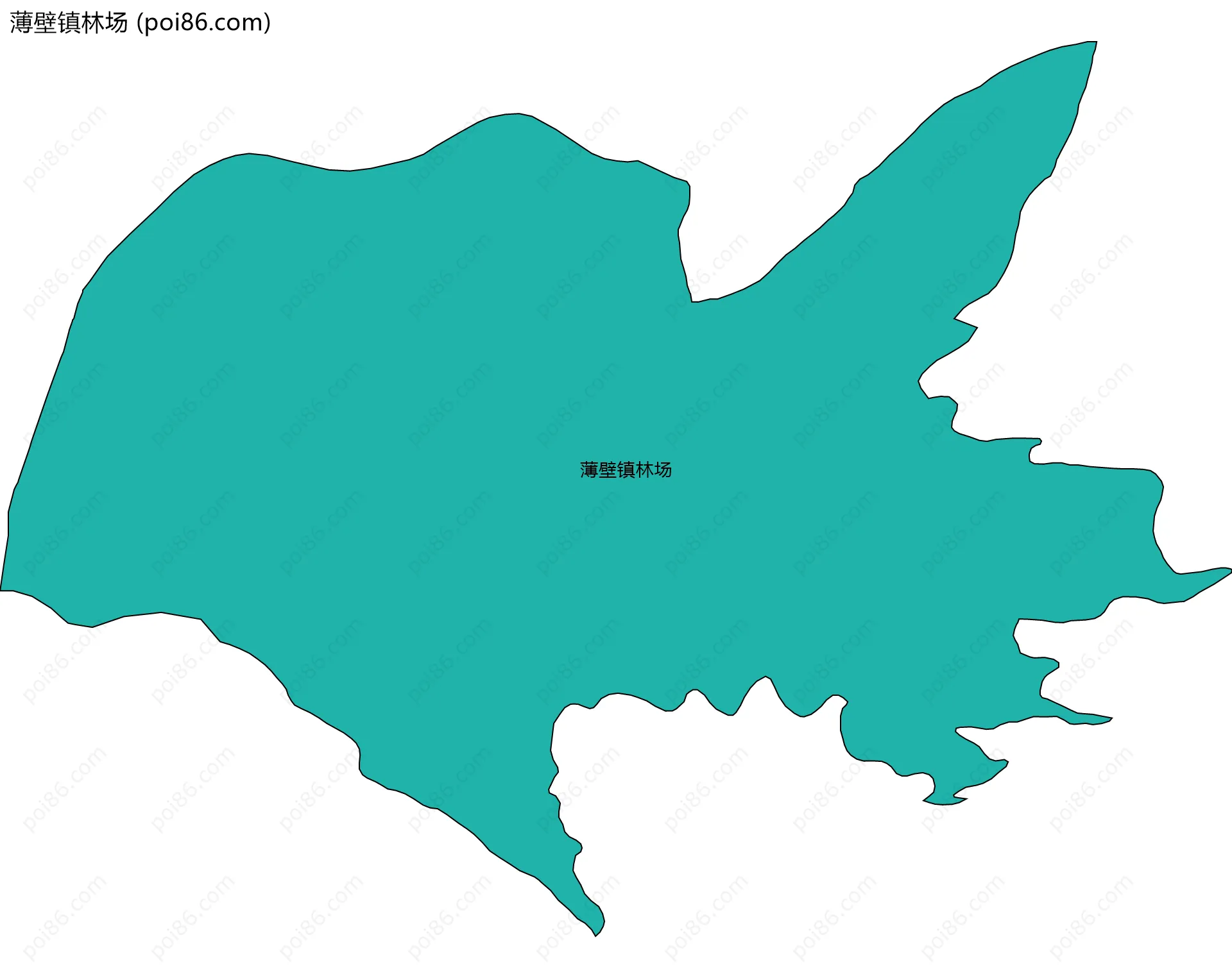 薄壁镇林场边界地图