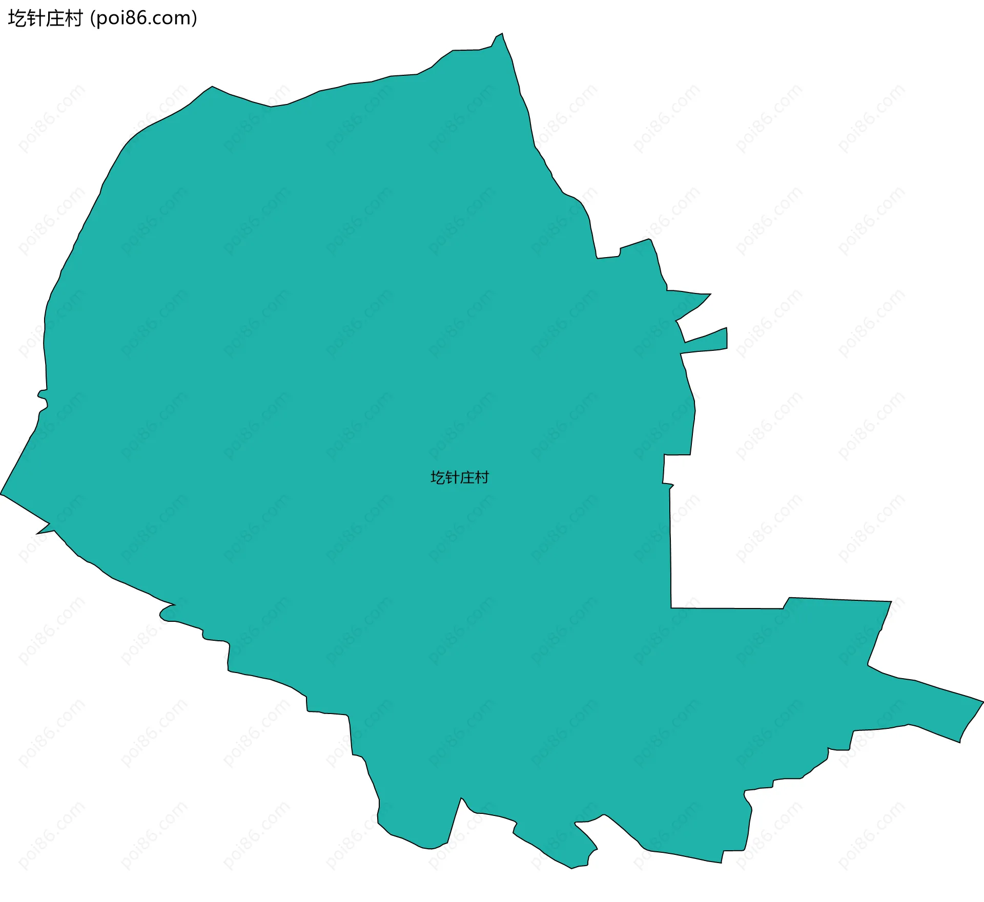 圪针庄村边界地图