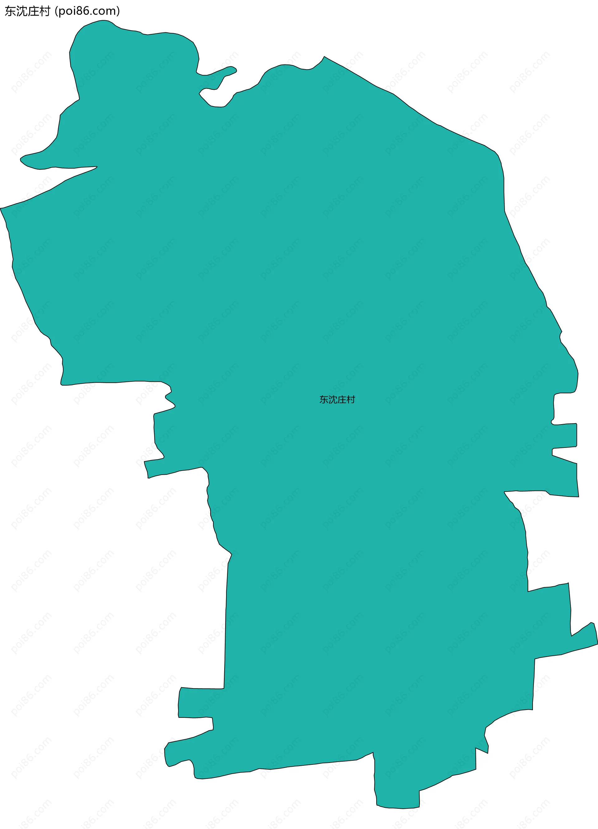 东沈庄村边界地图