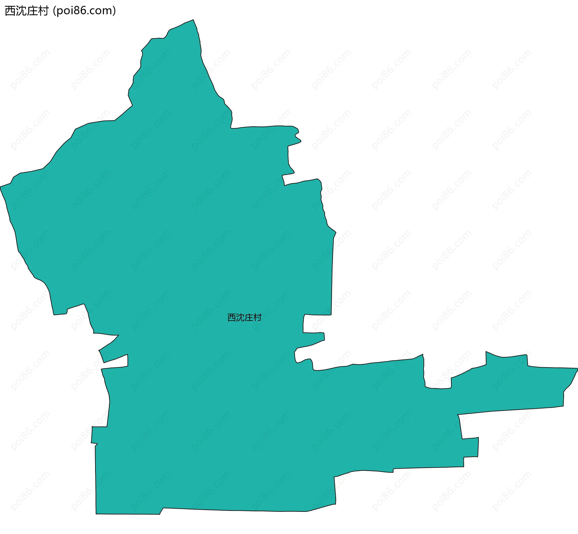 西沈庄村边界地图