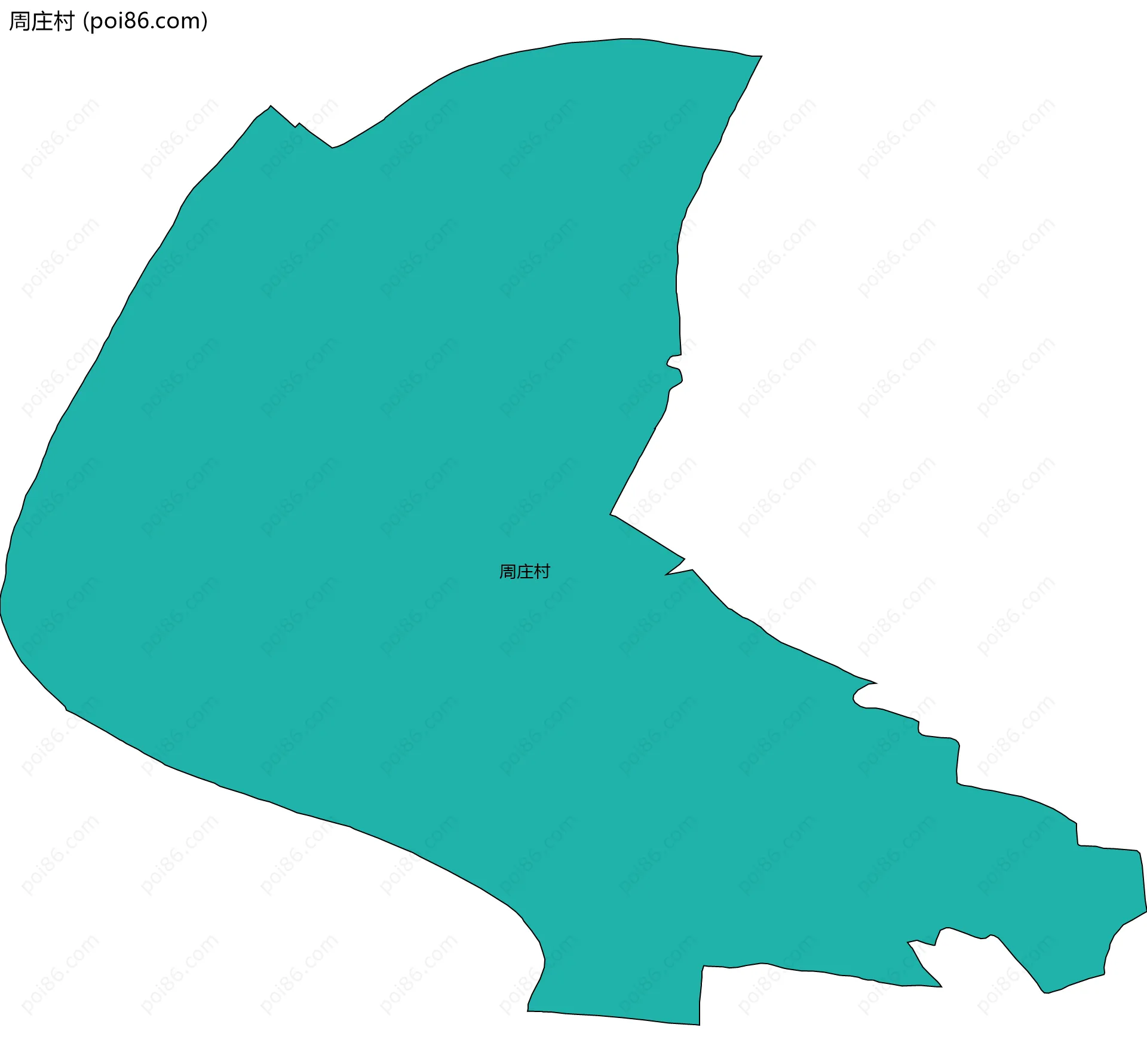 周庄村边界地图