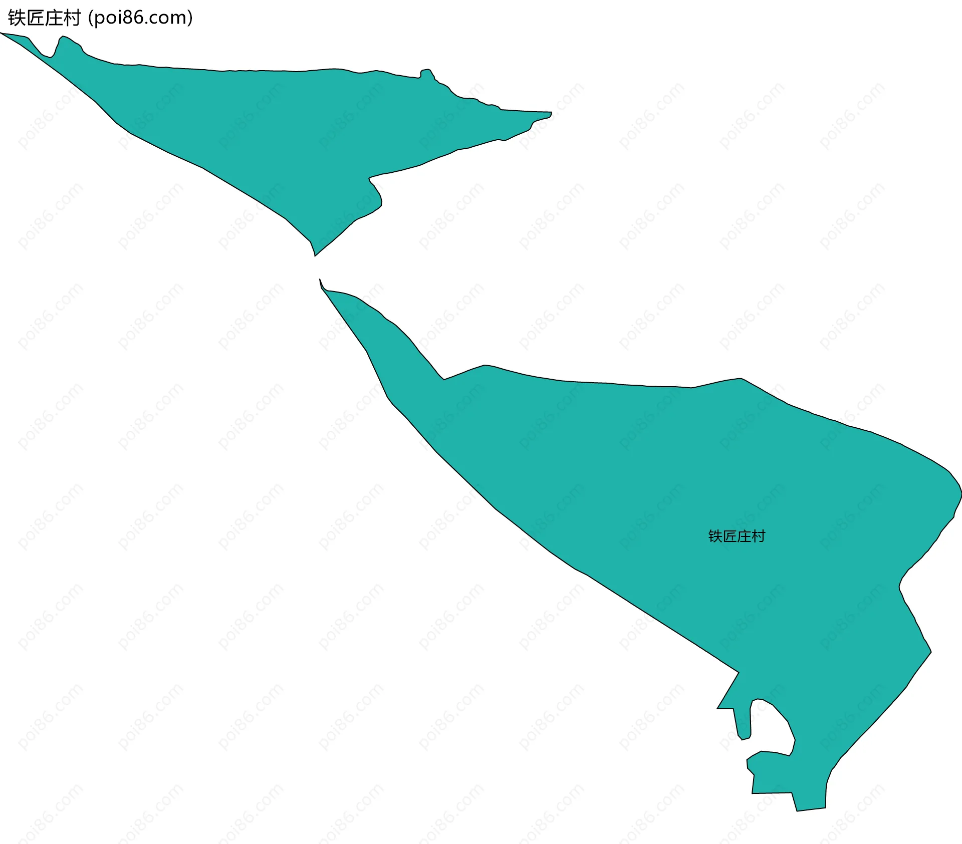 铁匠庄村边界地图