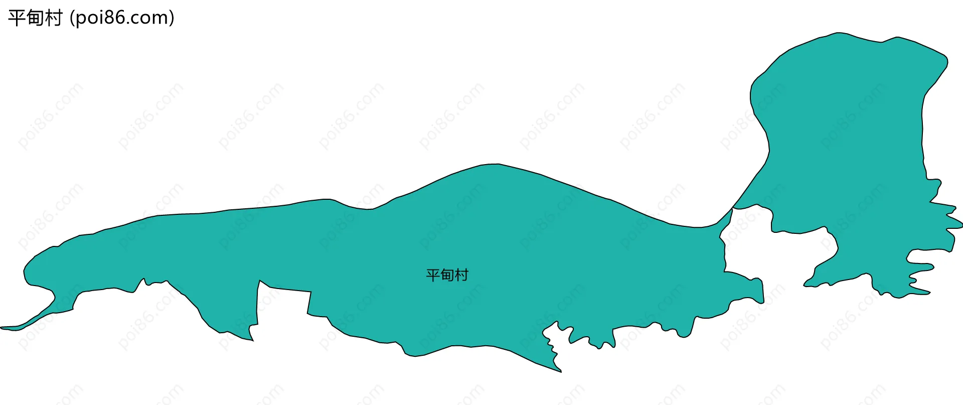 平甸村边界地图