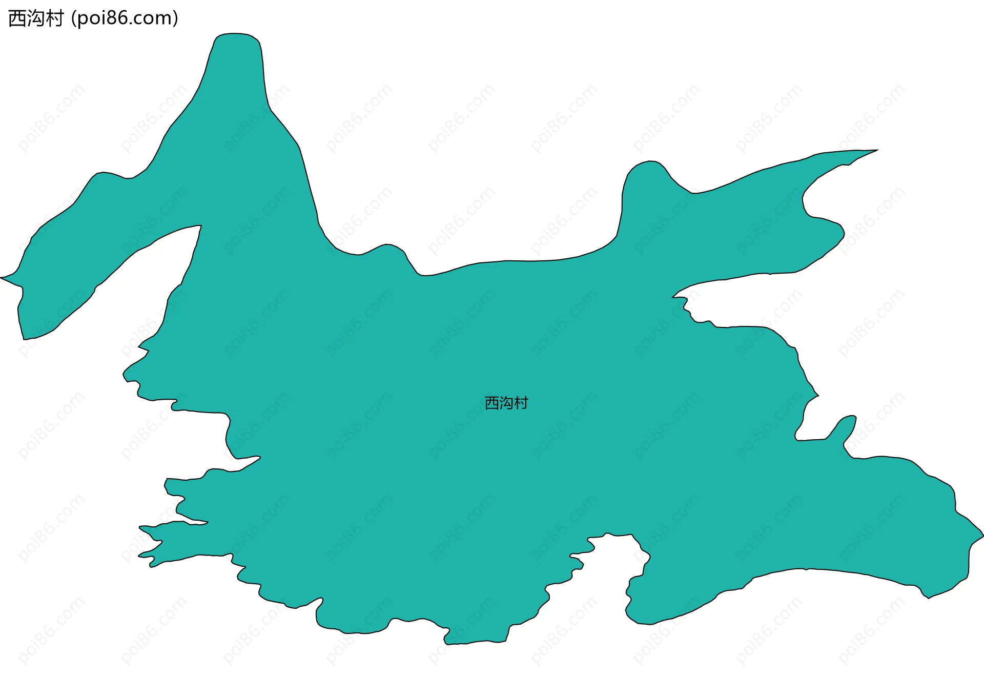 西沟村边界地图