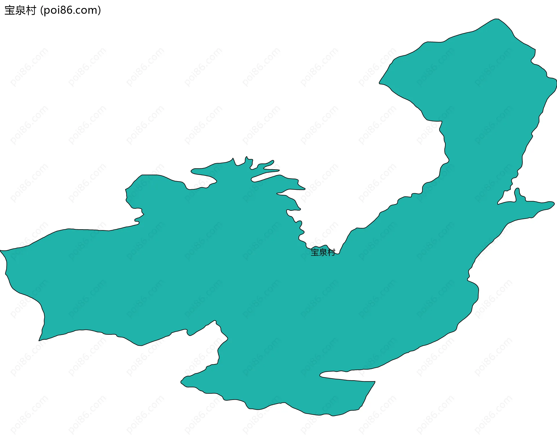 宝泉村边界地图