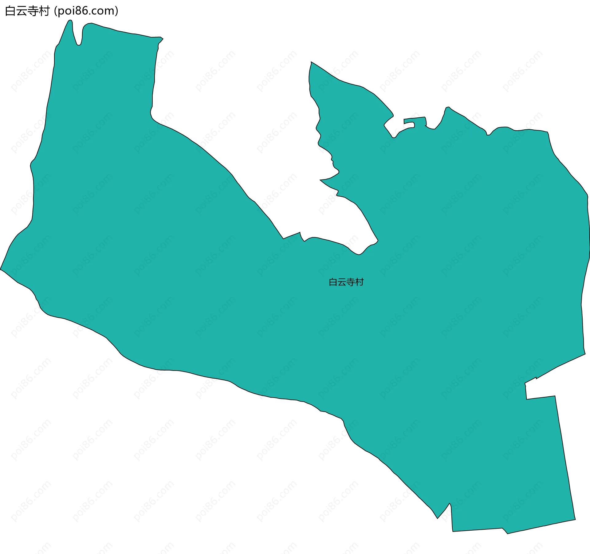 白云寺村边界地图