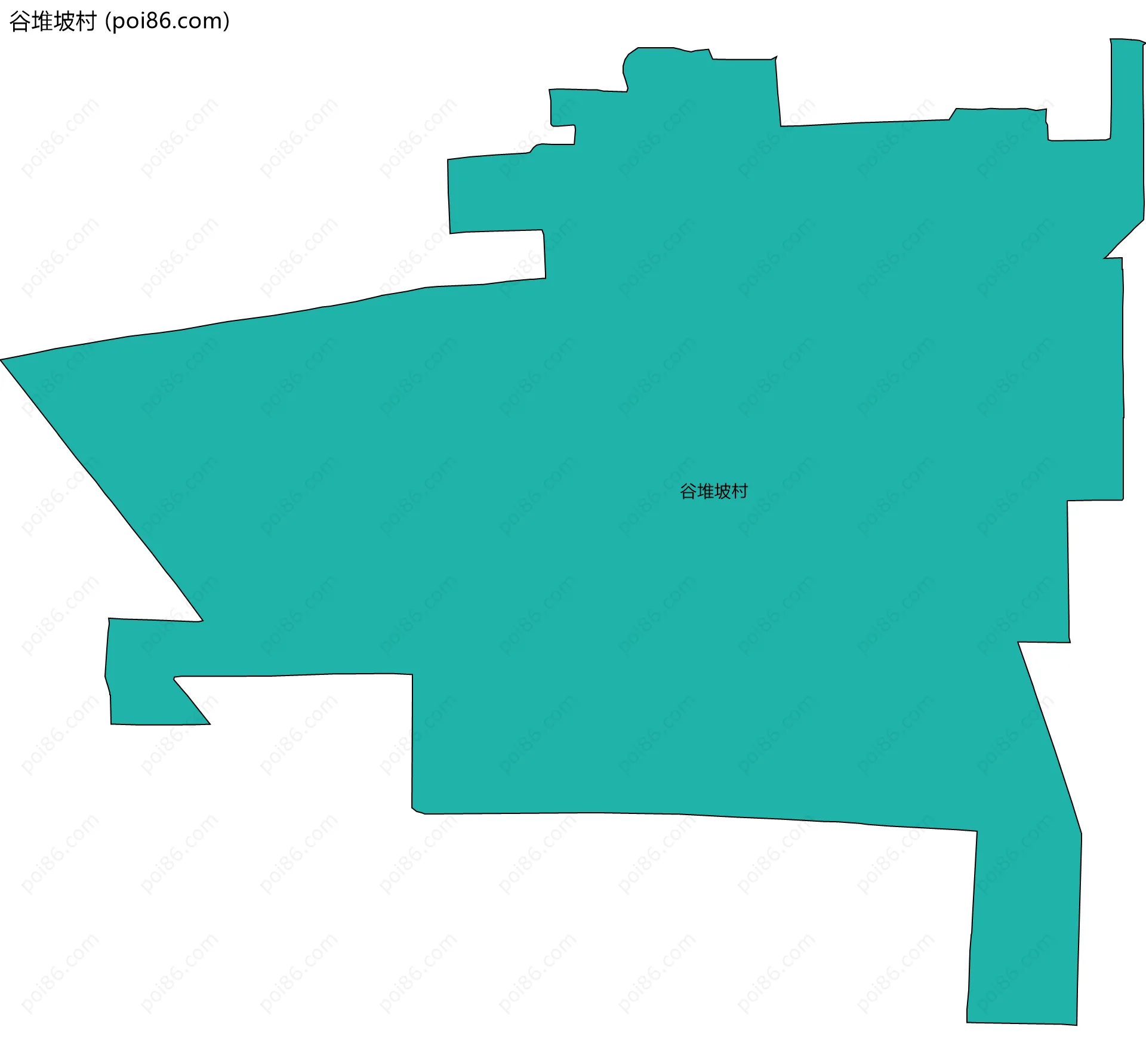 谷堆坡村边界地图