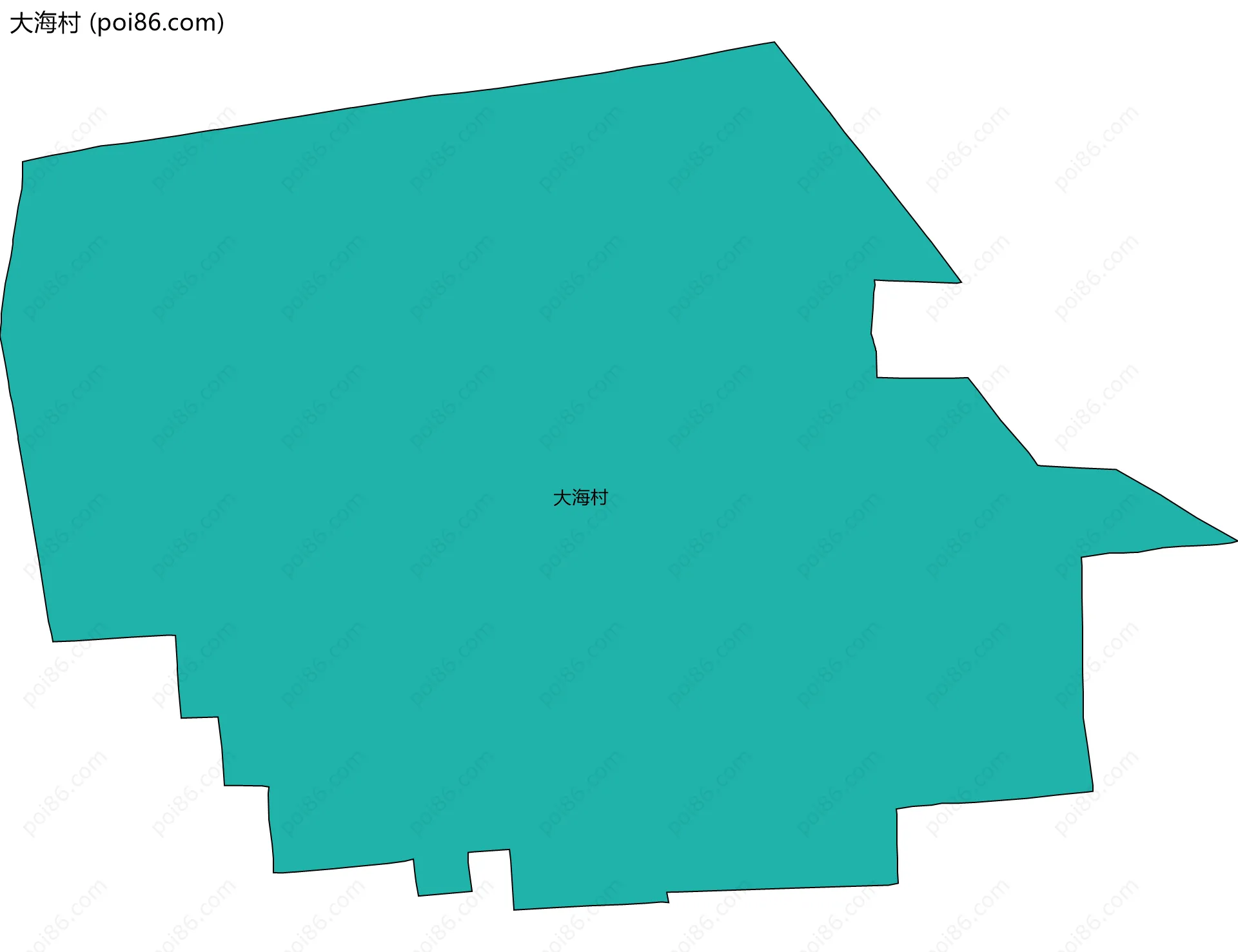 大海村边界地图