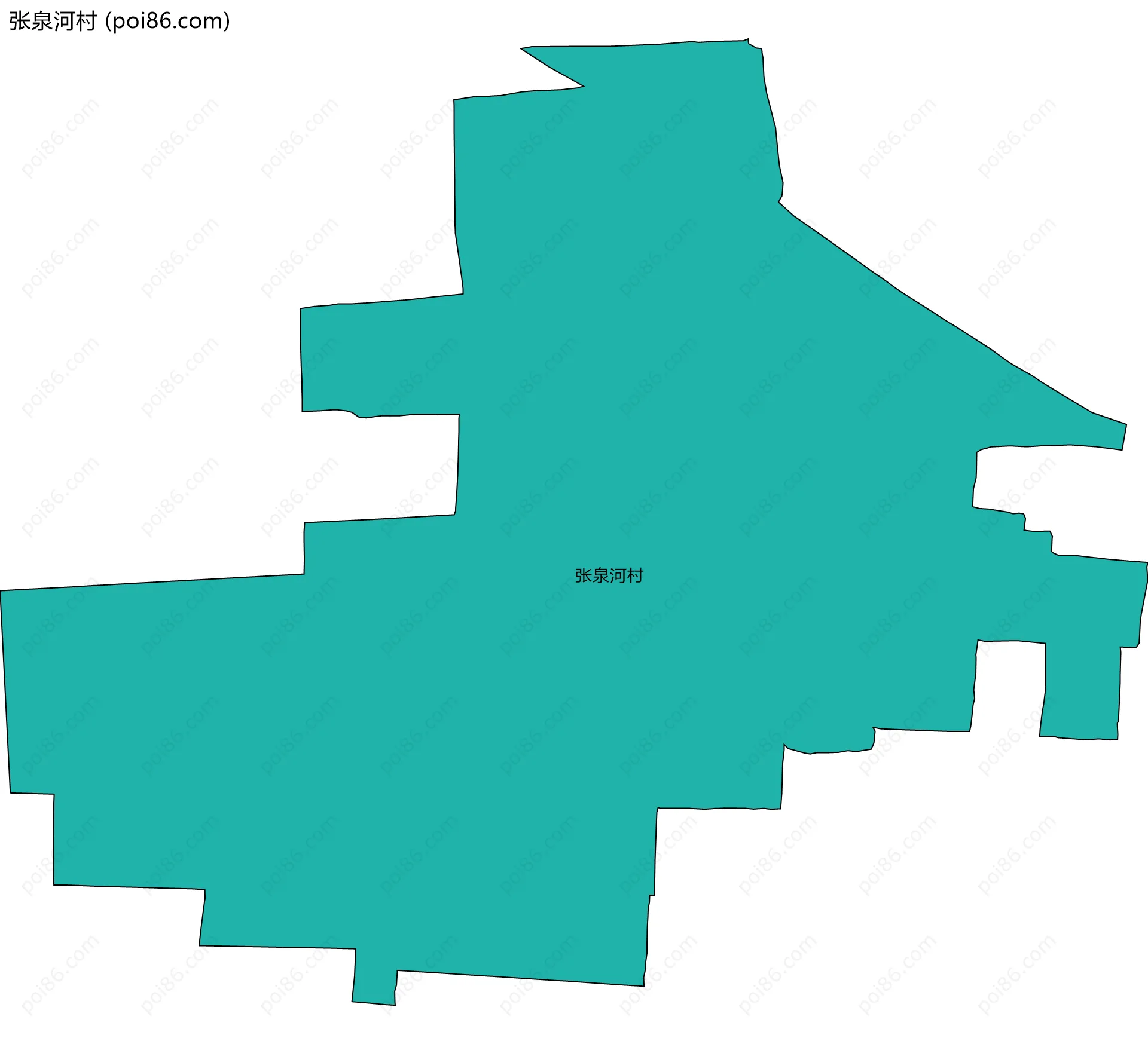 张泉河村边界地图