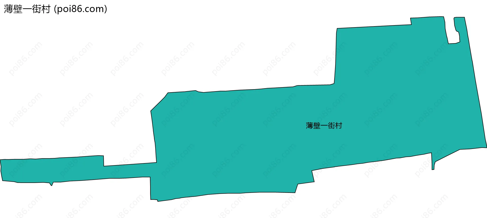 薄壁一街村边界地图