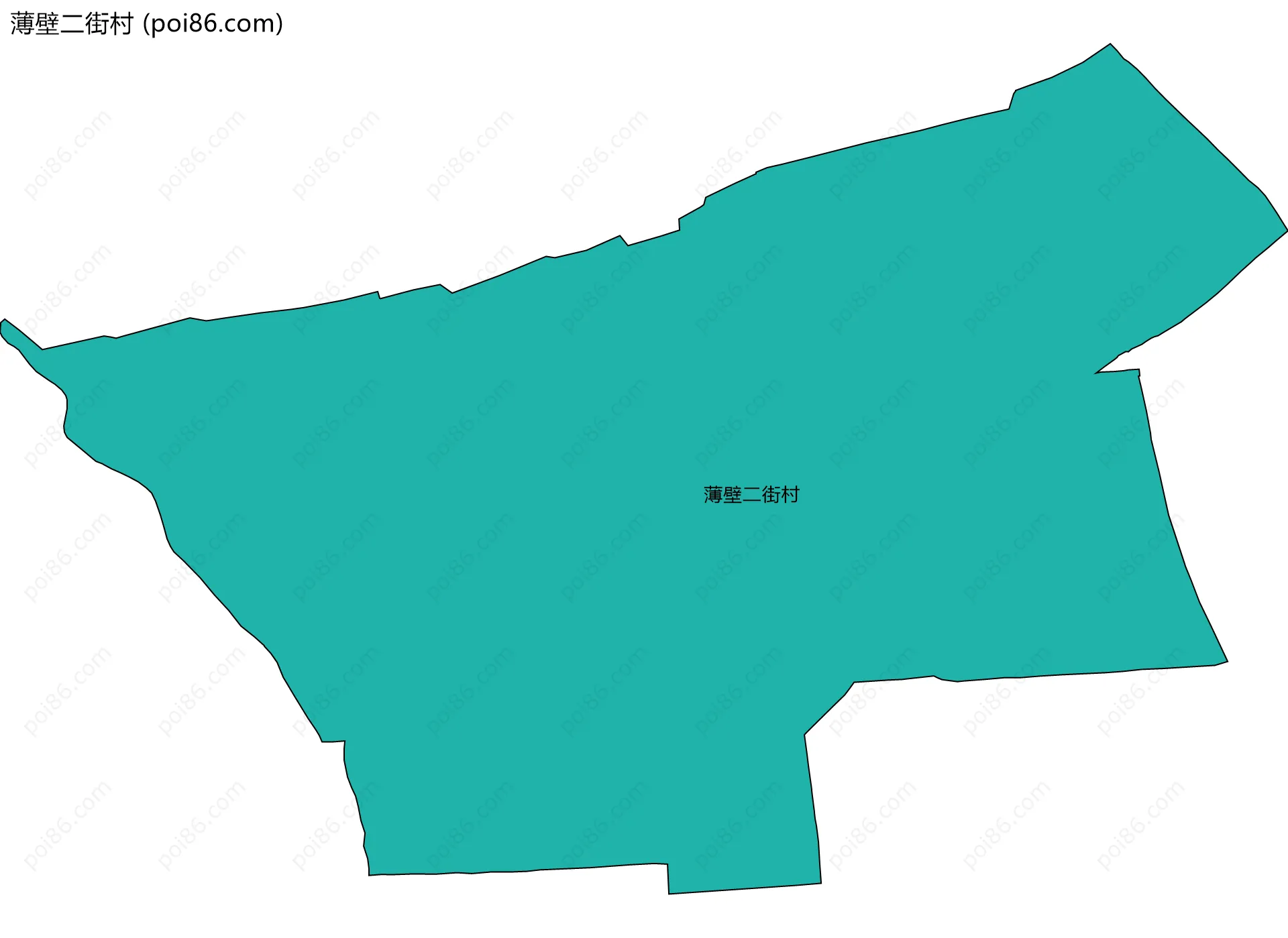 薄壁二街村边界地图