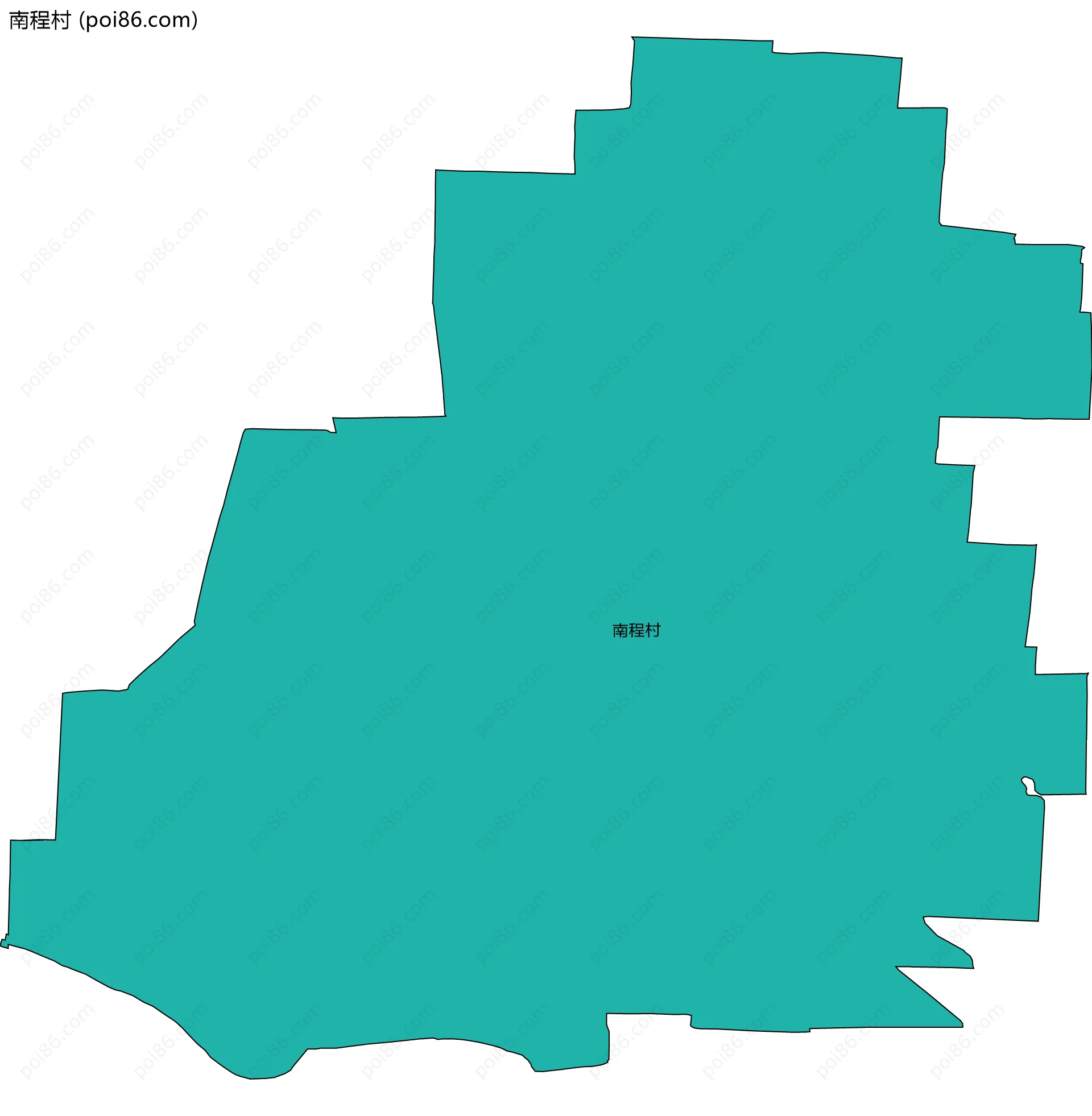 南程村边界地图