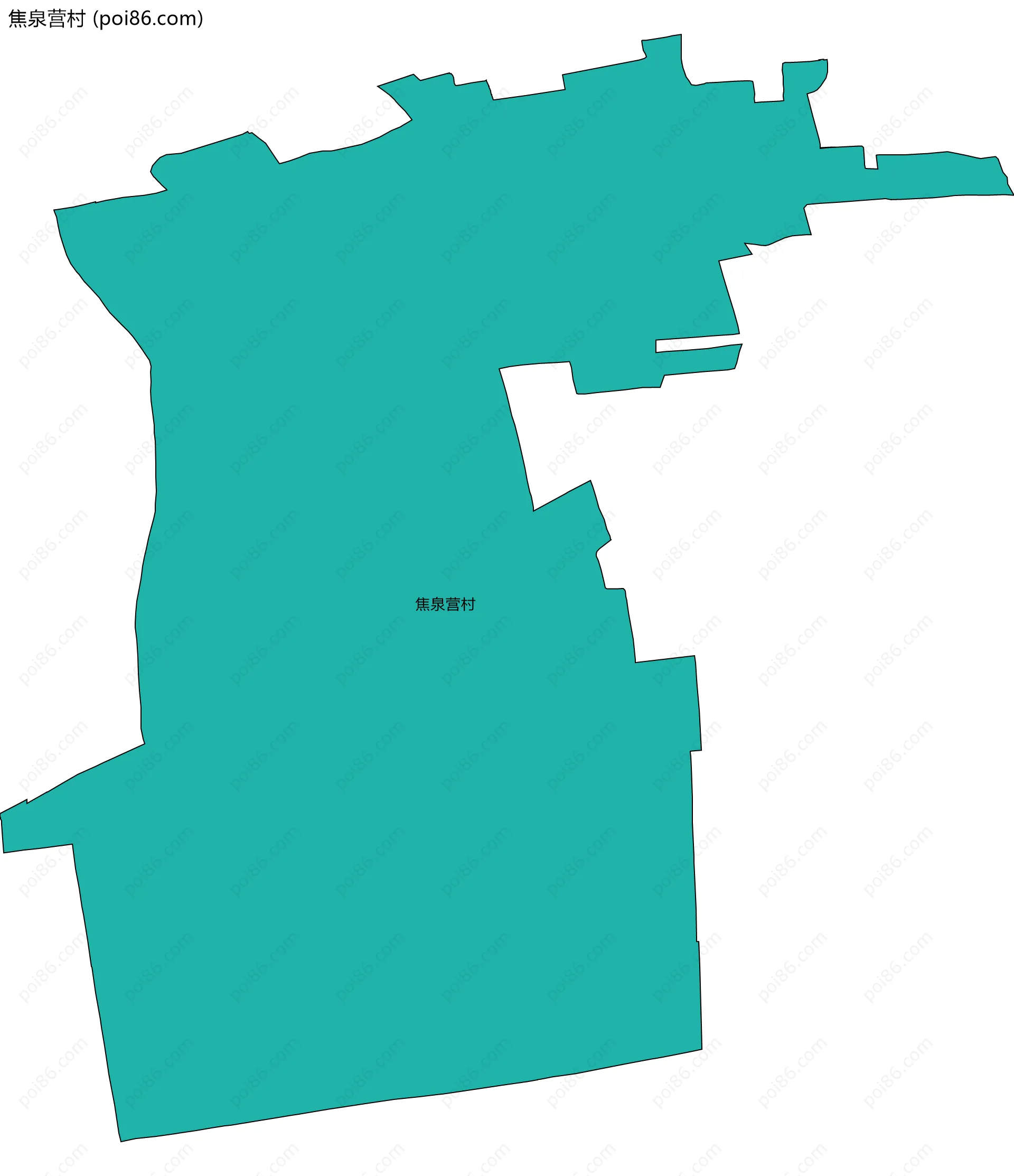 焦泉营村边界地图