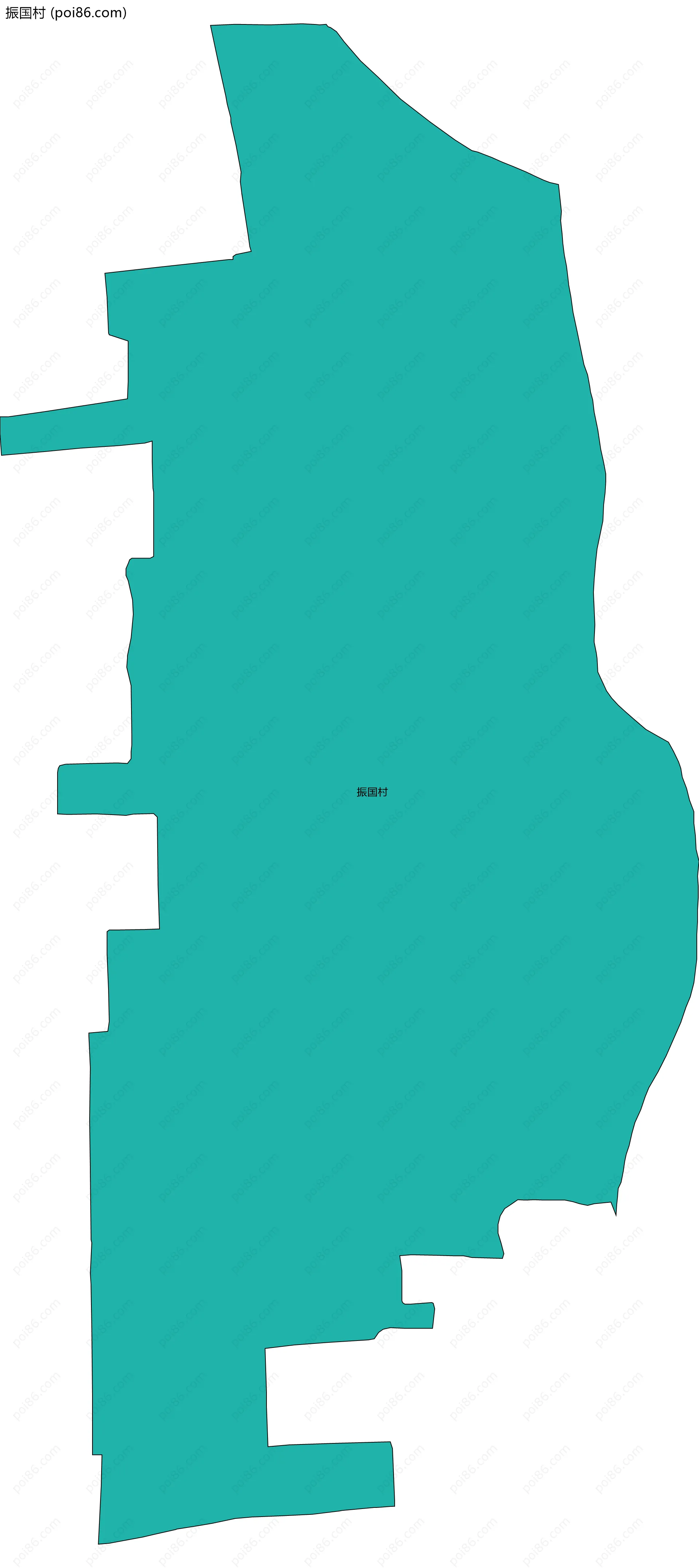 振国村边界地图