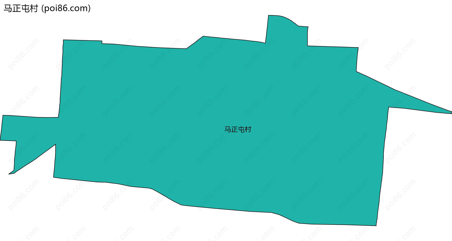 马正屯村边界地图