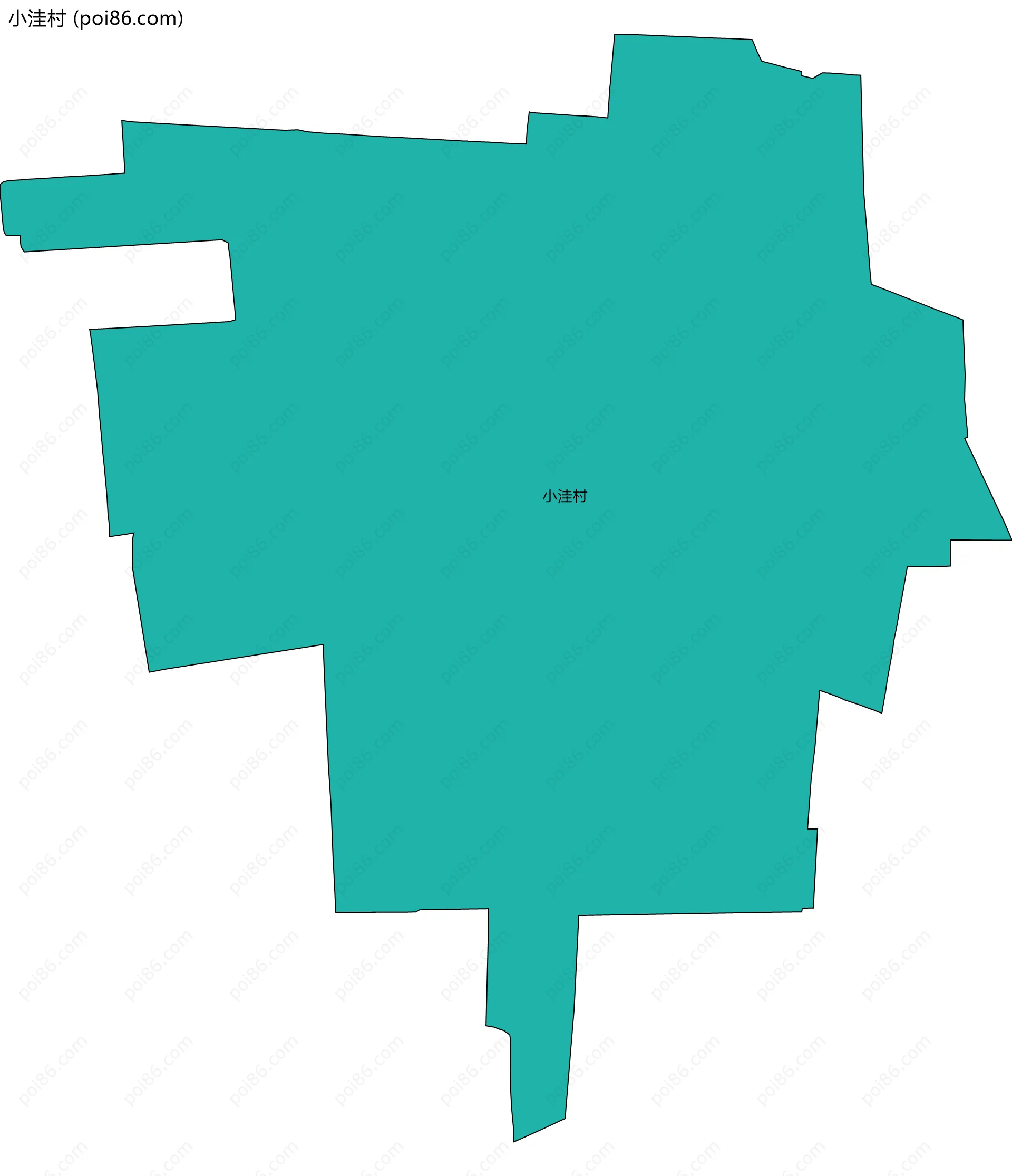 小洼村边界地图