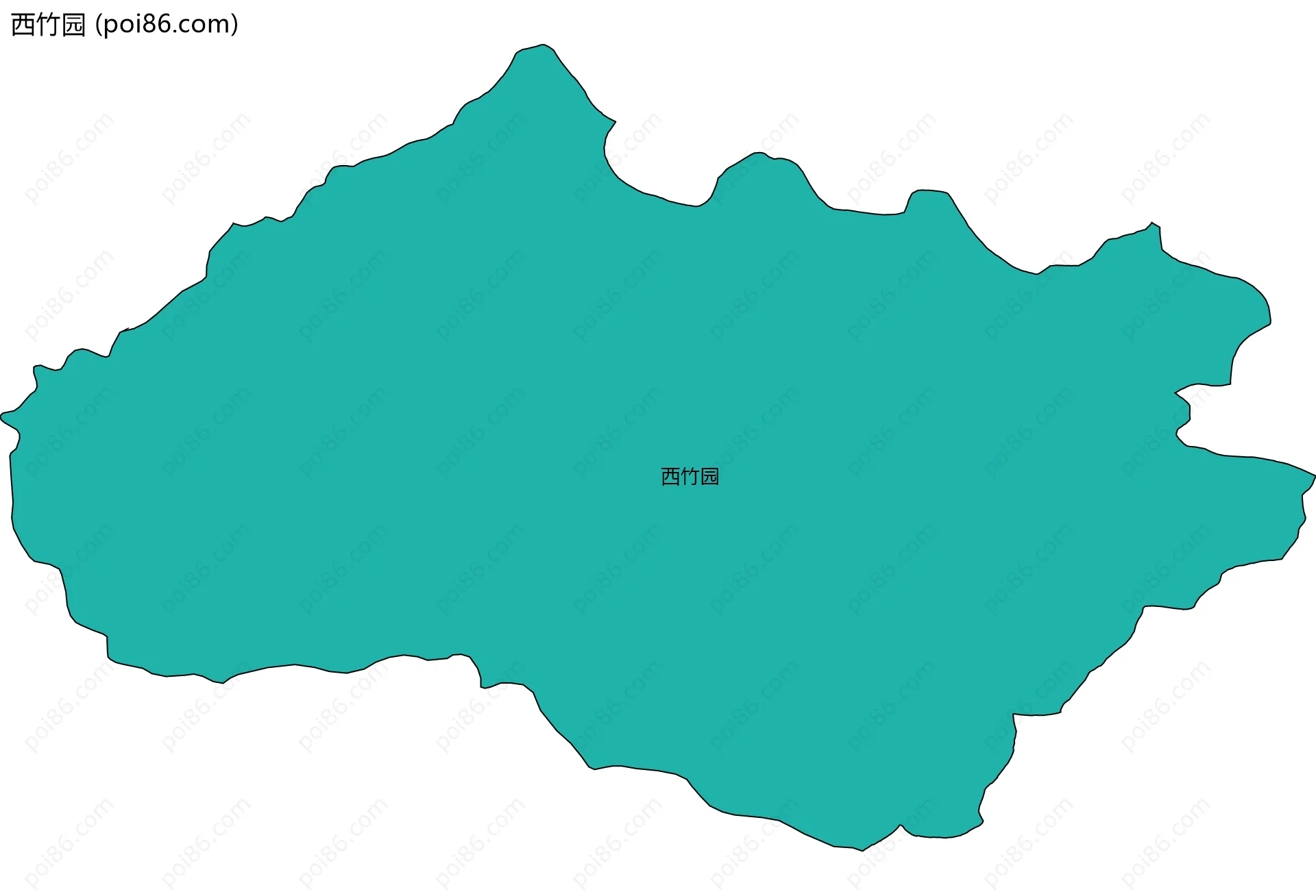 西竹园边界地图