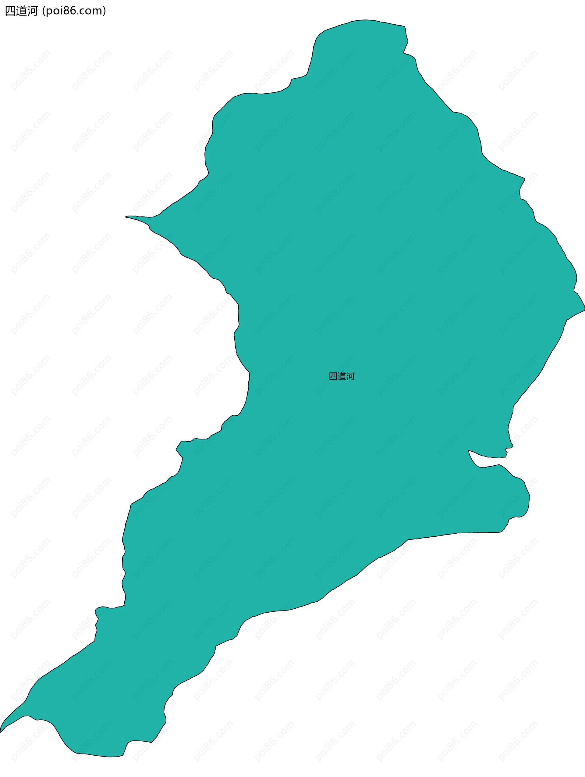 四道河边界地图