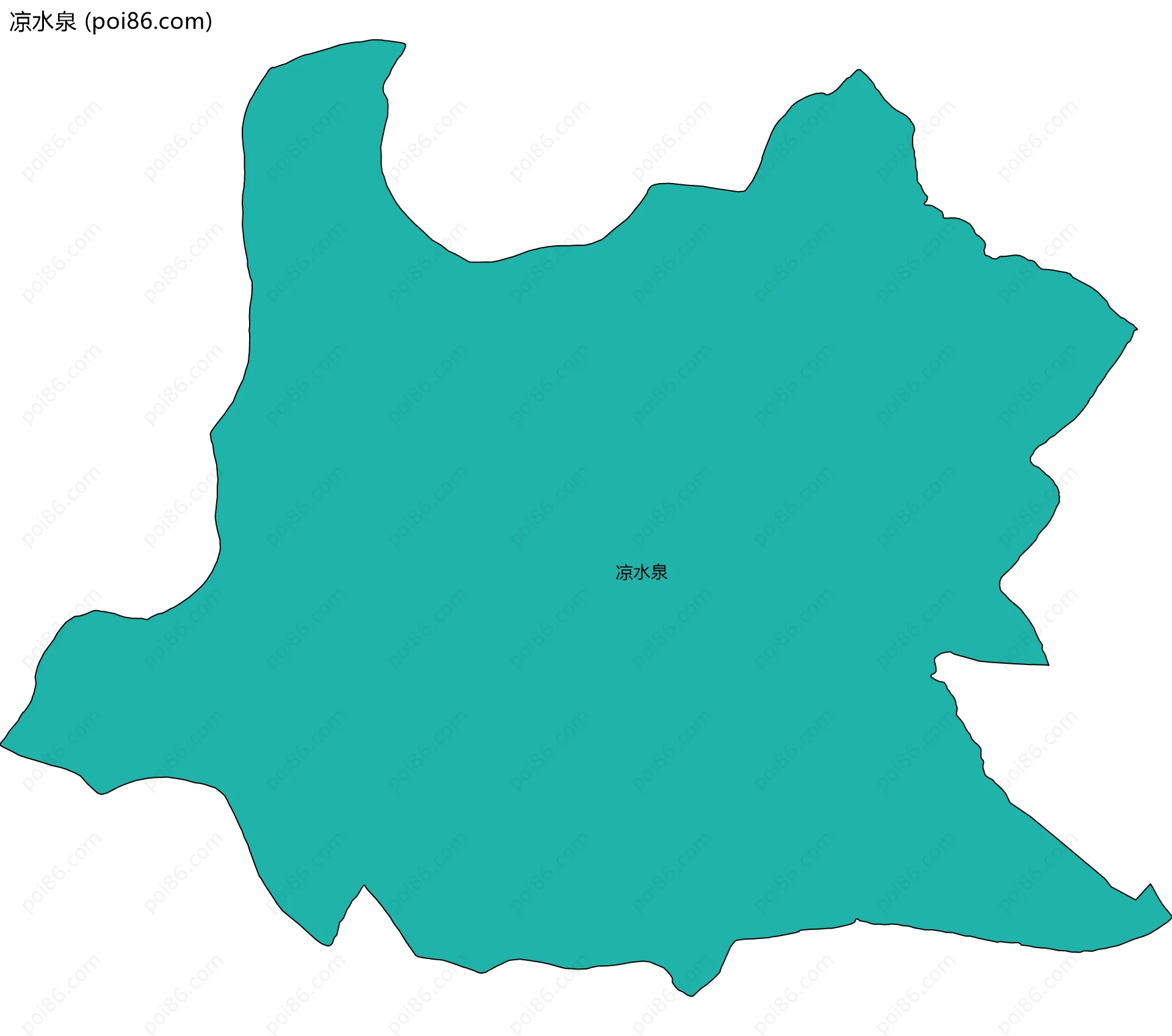 凉水泉边界地图