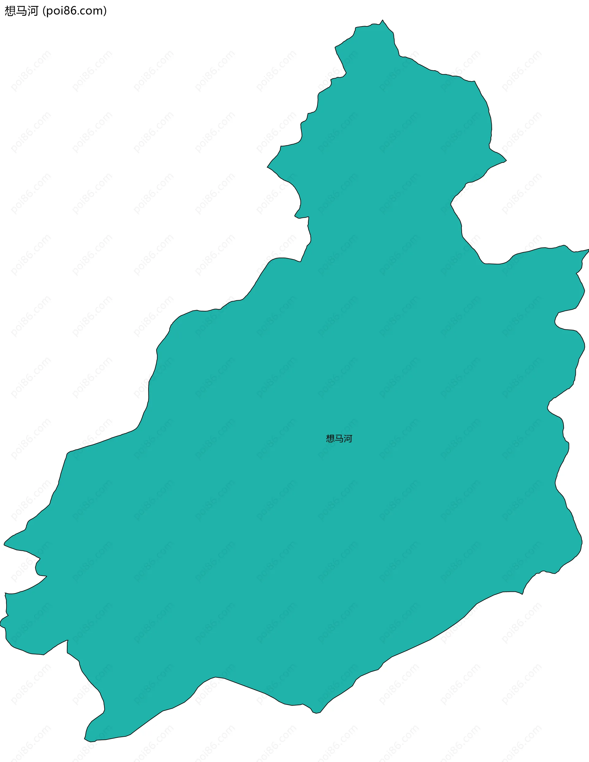 想马河边界地图