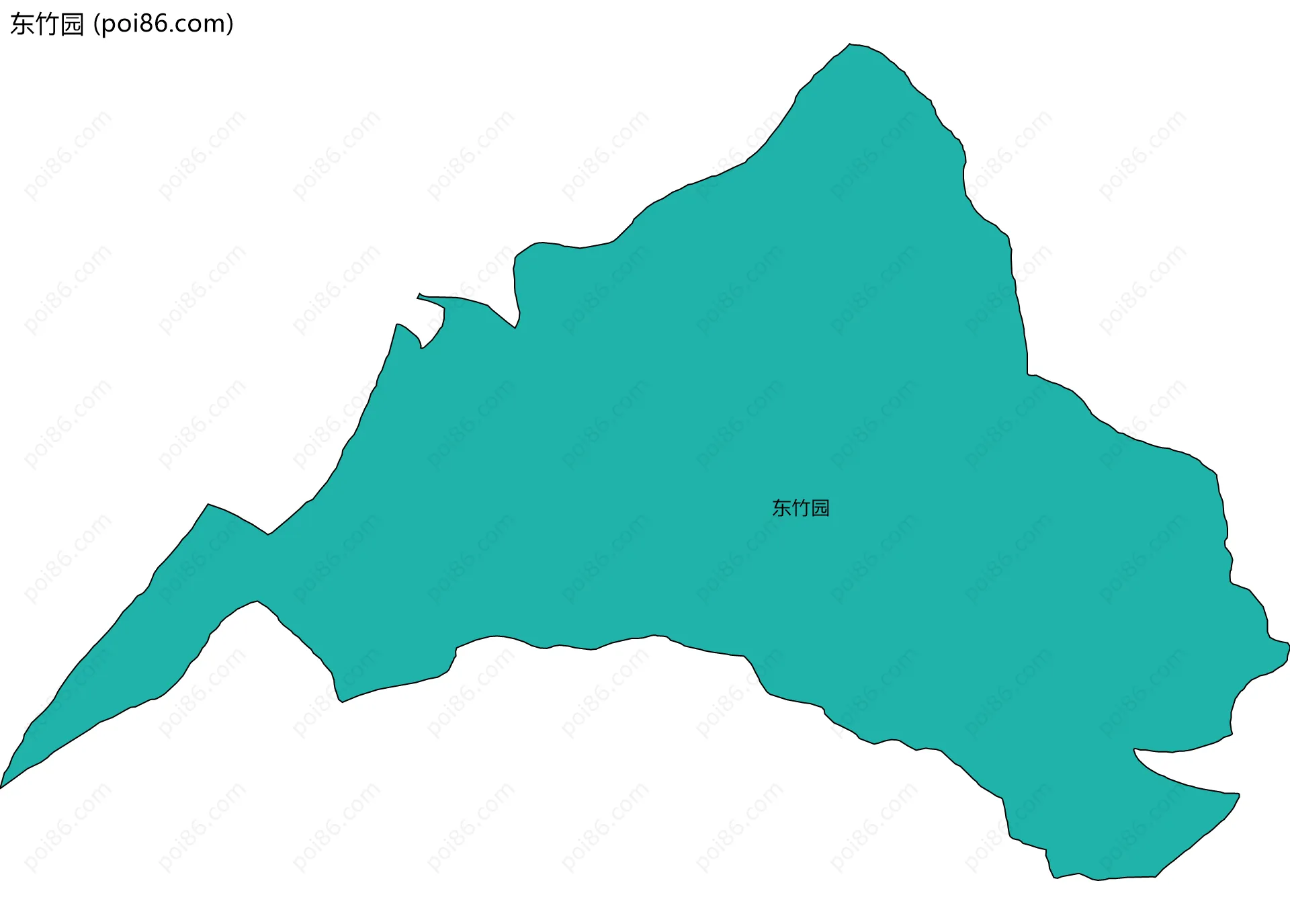 东竹园边界地图