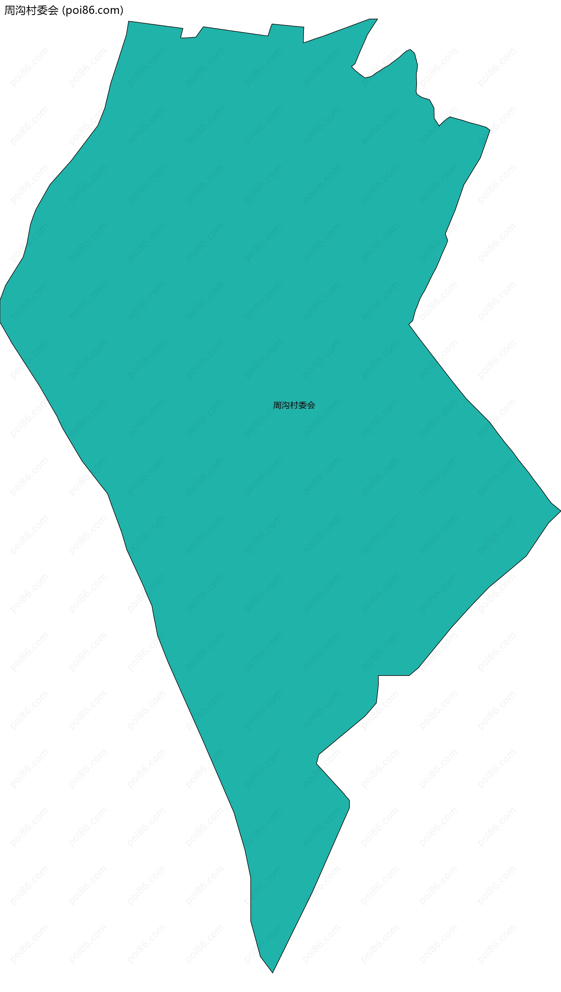 周沟村委会边界地图