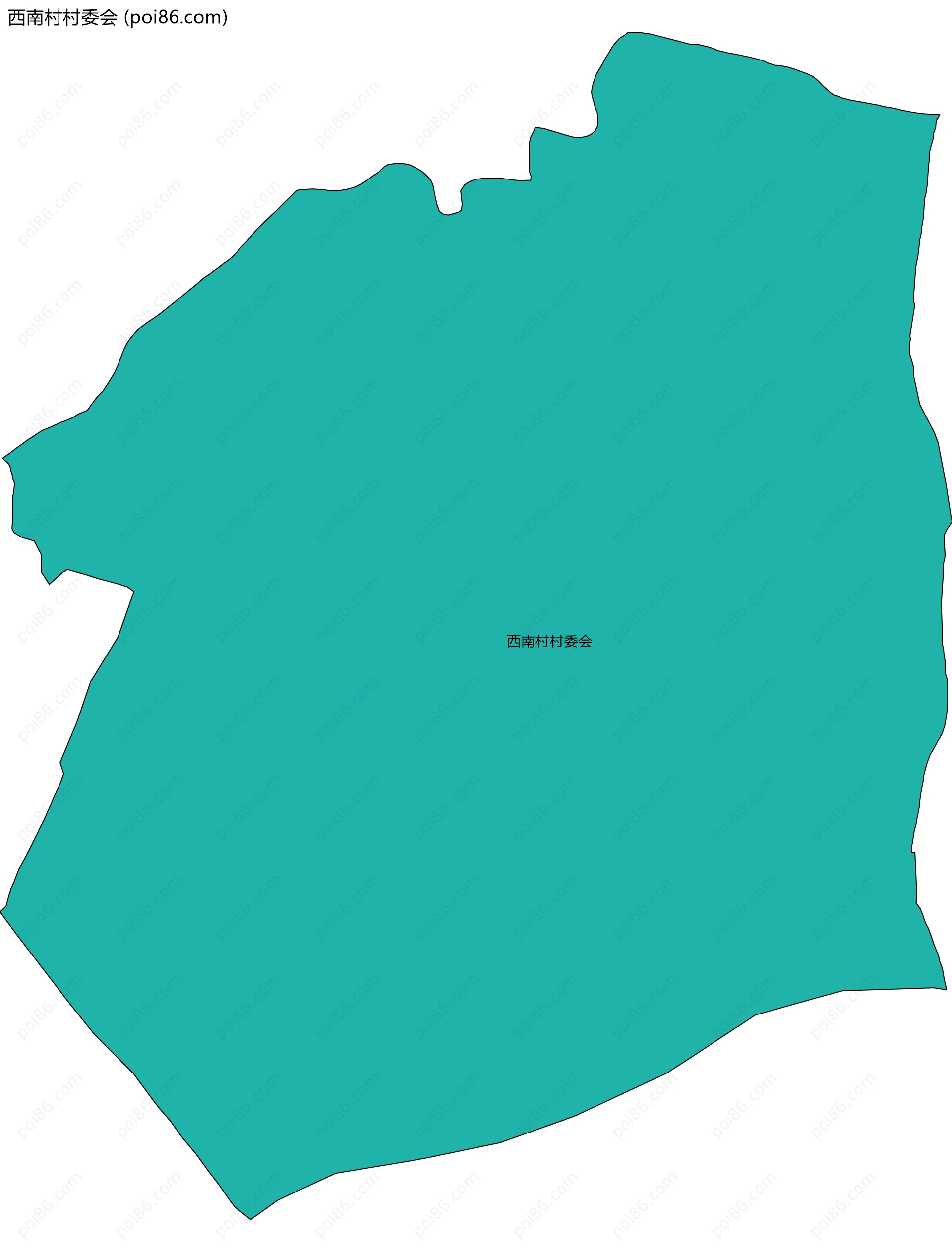 西南村村委会边界地图