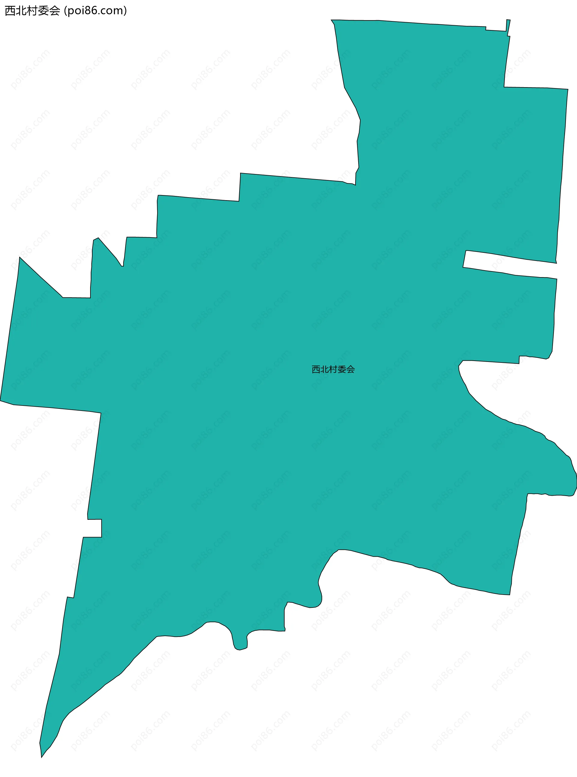 西北村委会边界地图