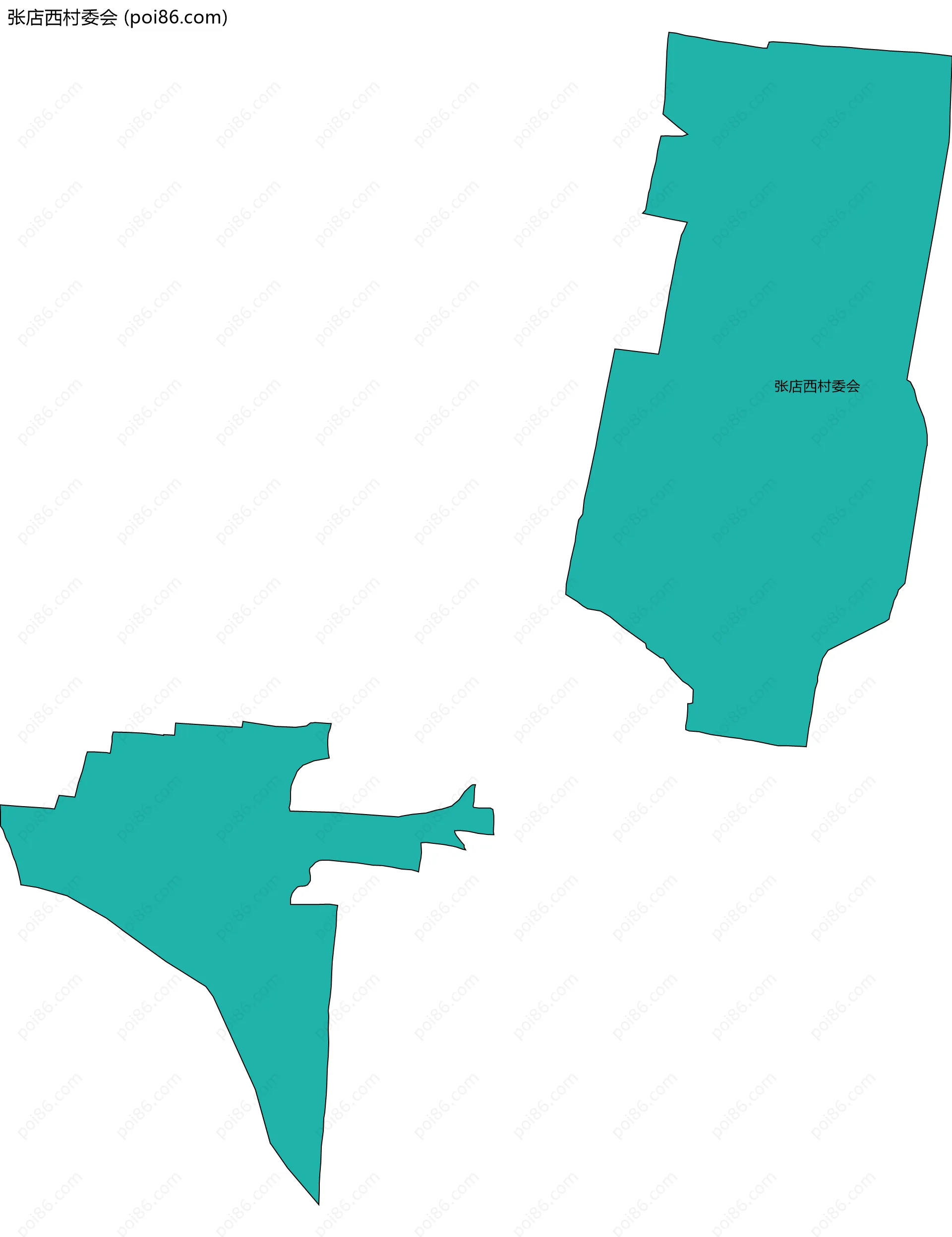 张店西村委会边界地图