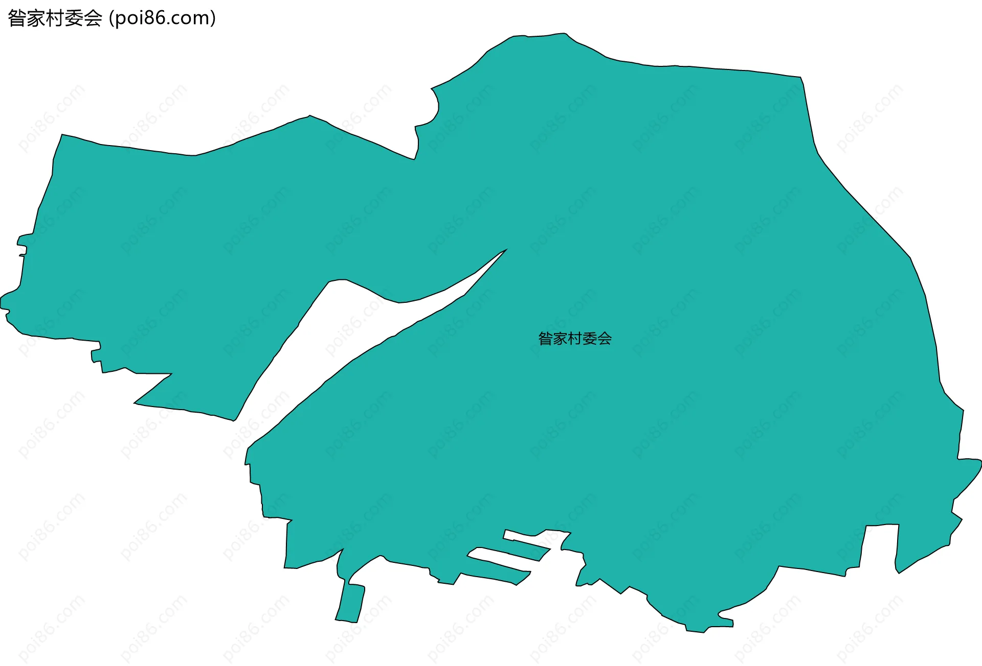 昝家村委会边界地图