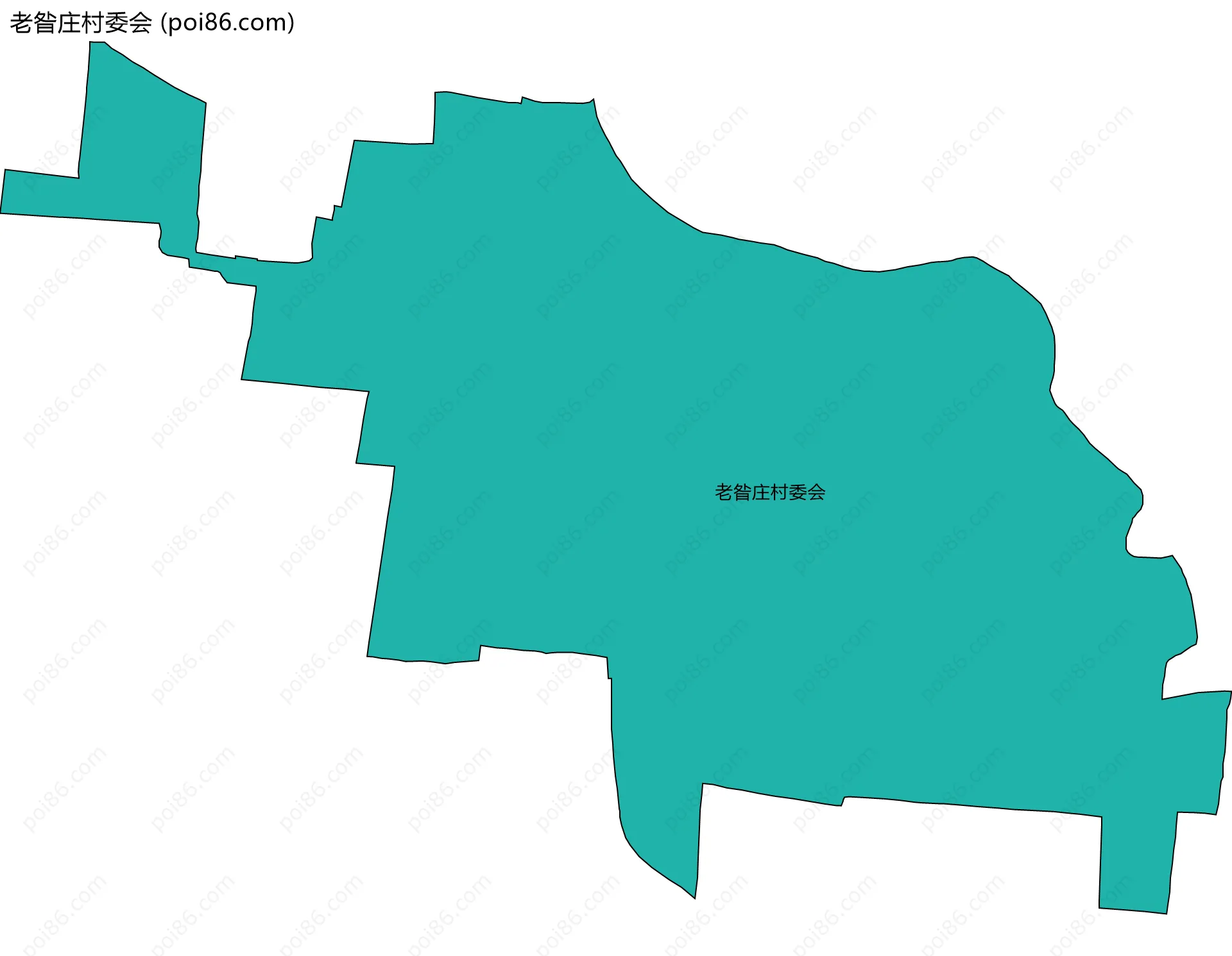 老昝庄村委会边界地图
