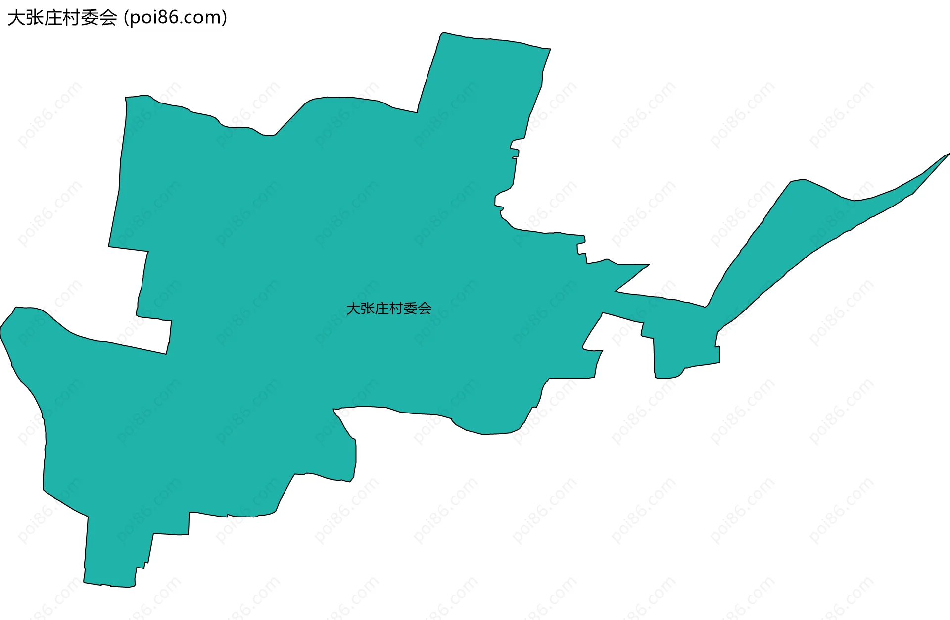 大张庄村委会边界地图