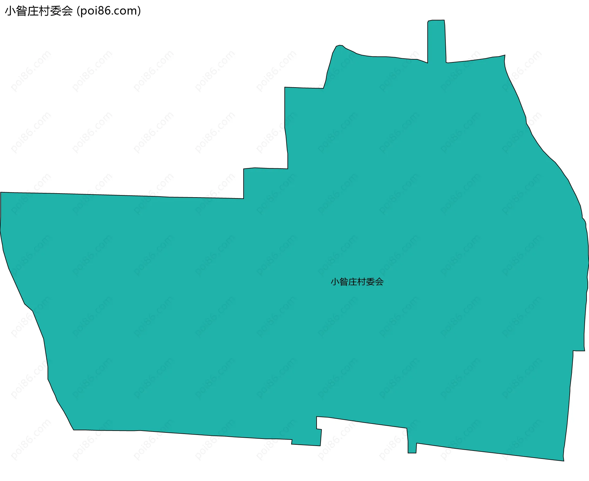 小昝庄村委会边界地图