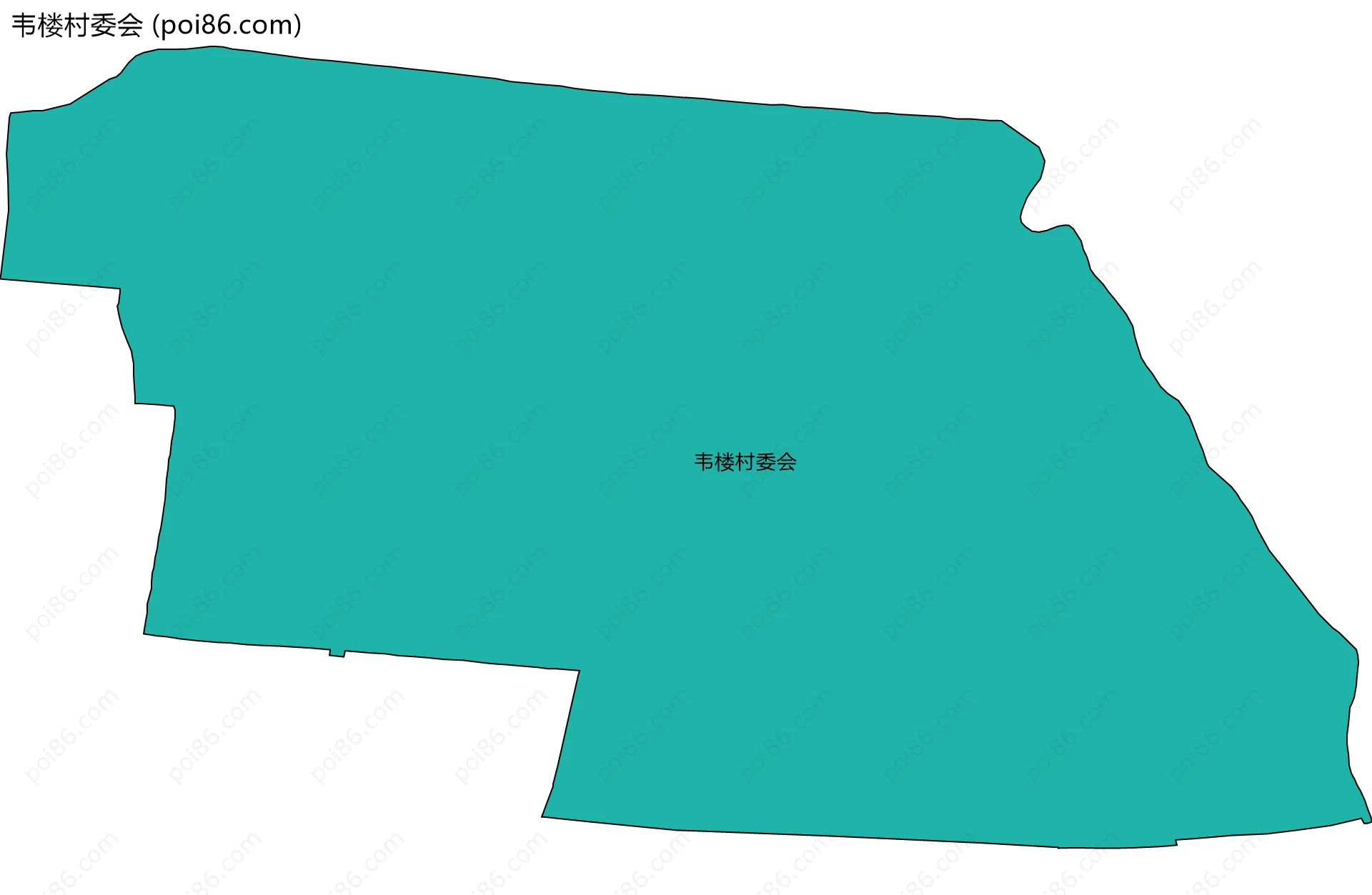韦楼村委会边界地图