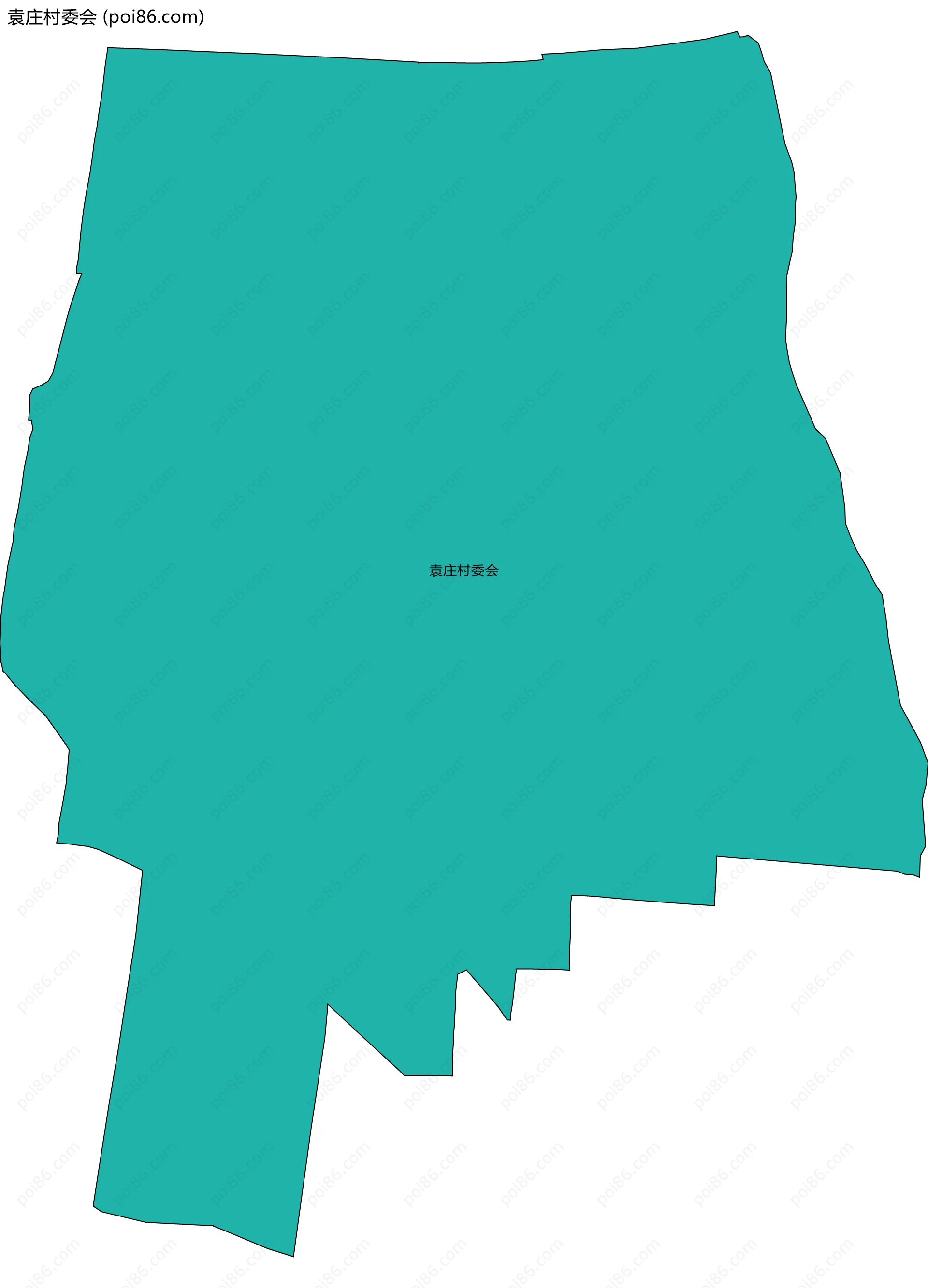 袁庄村委会边界地图