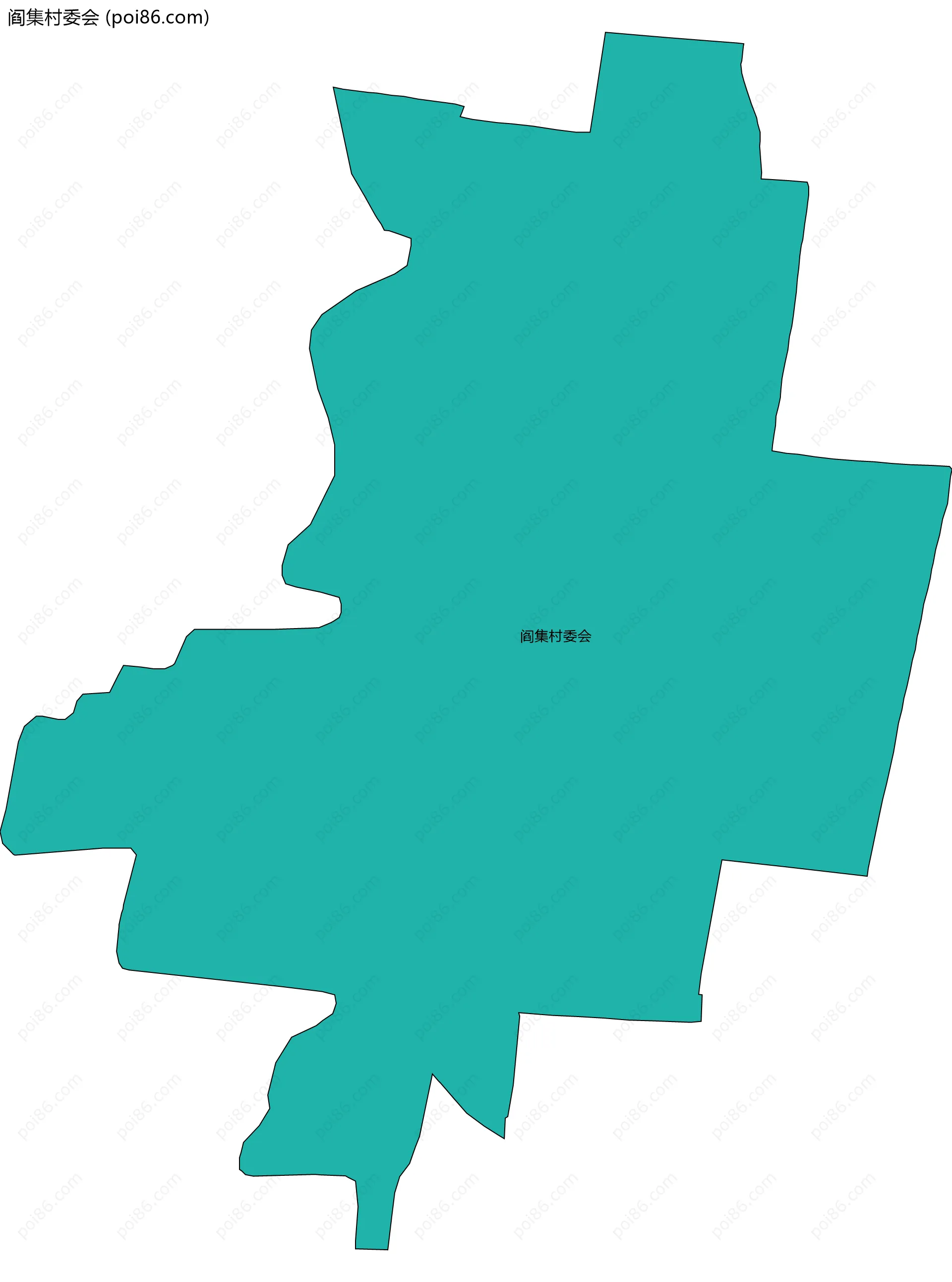 阎集村委会边界地图